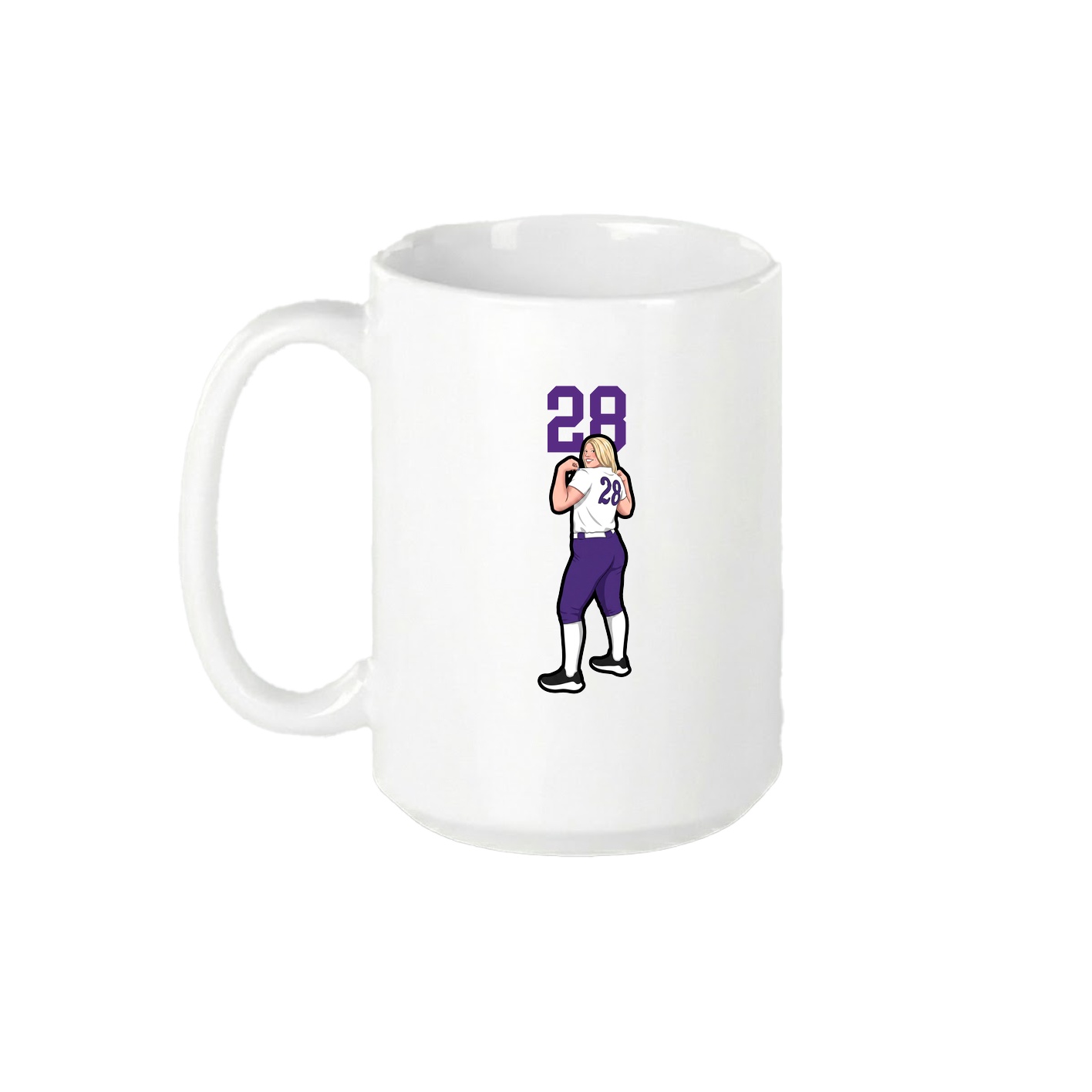 15oz Coffee Mug — Number Top in White