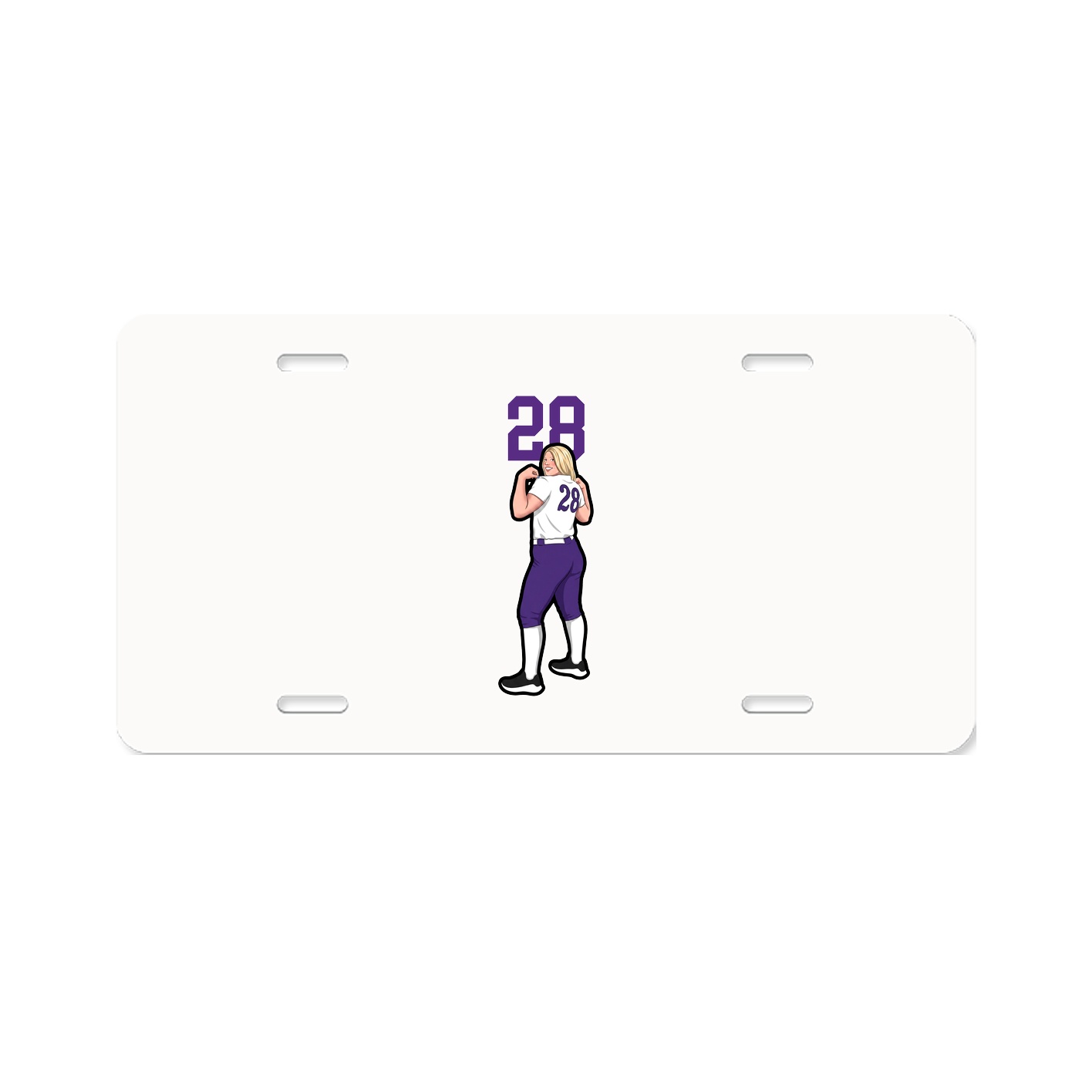 License Plate — Number Top in Classic