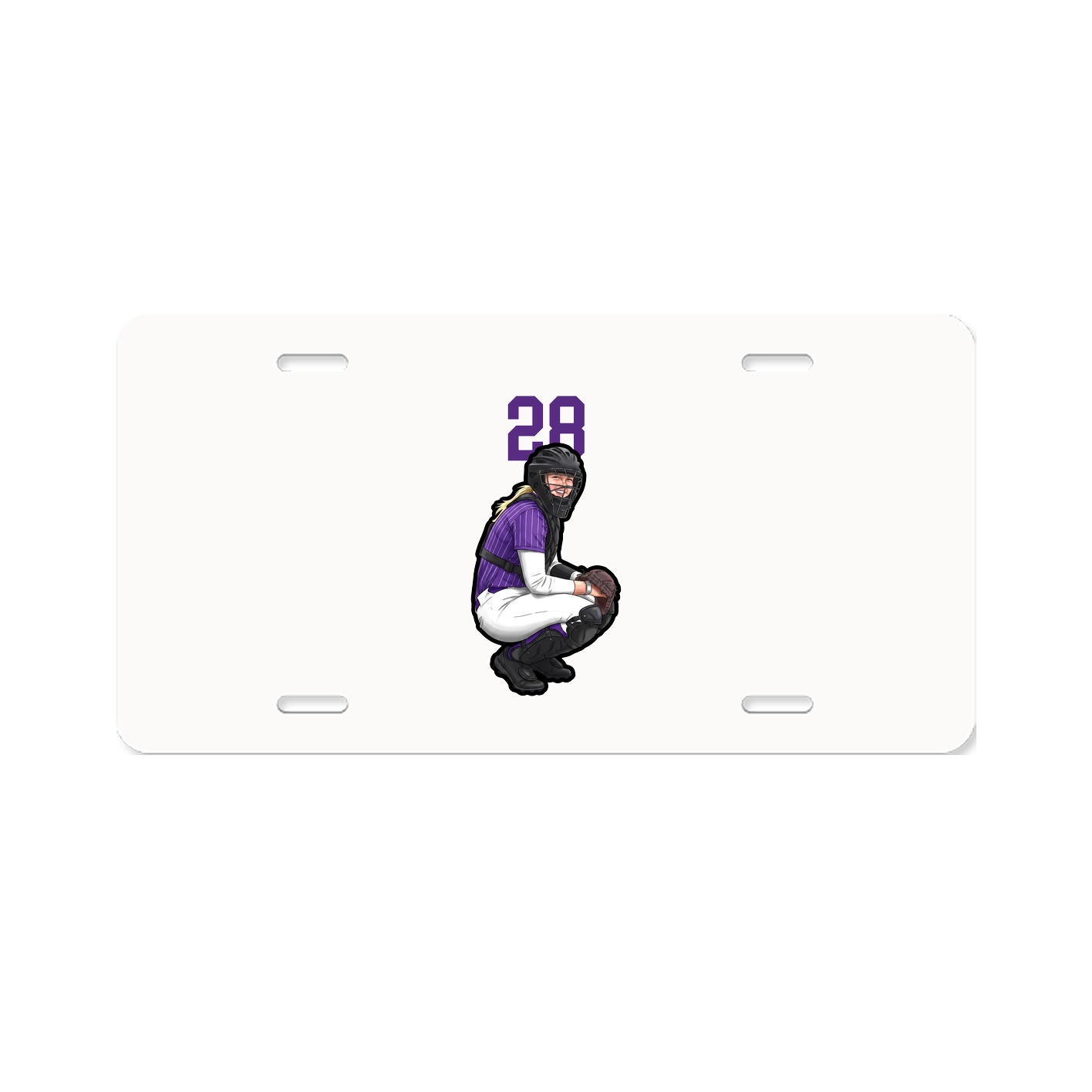 License Plate — Number Top in Classic