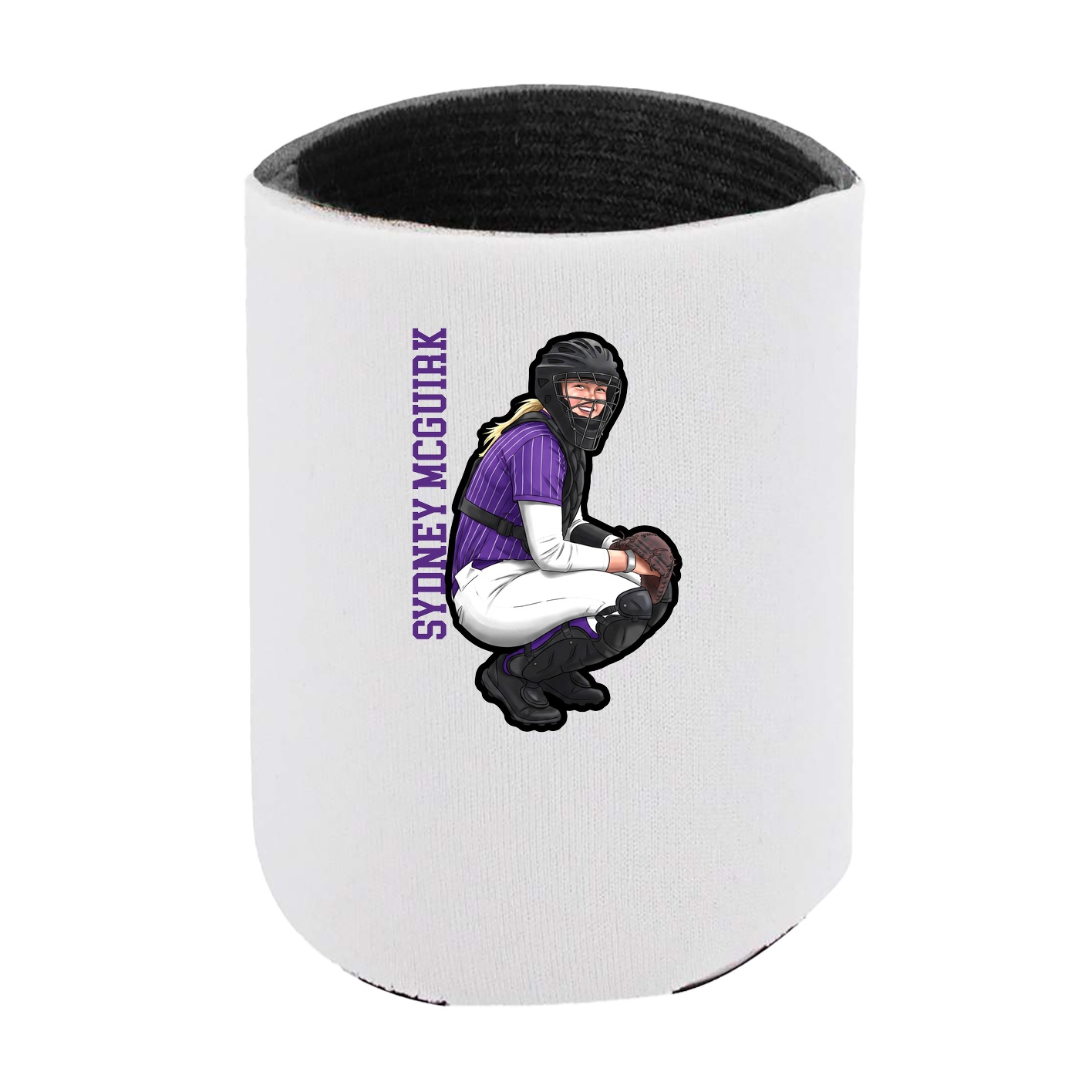 Can Holder — Name Vertical in White