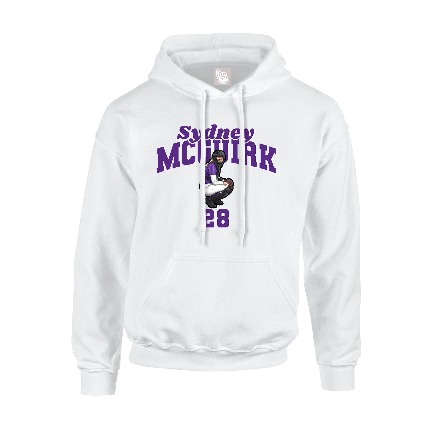 Hoodie — Signature Arch in White