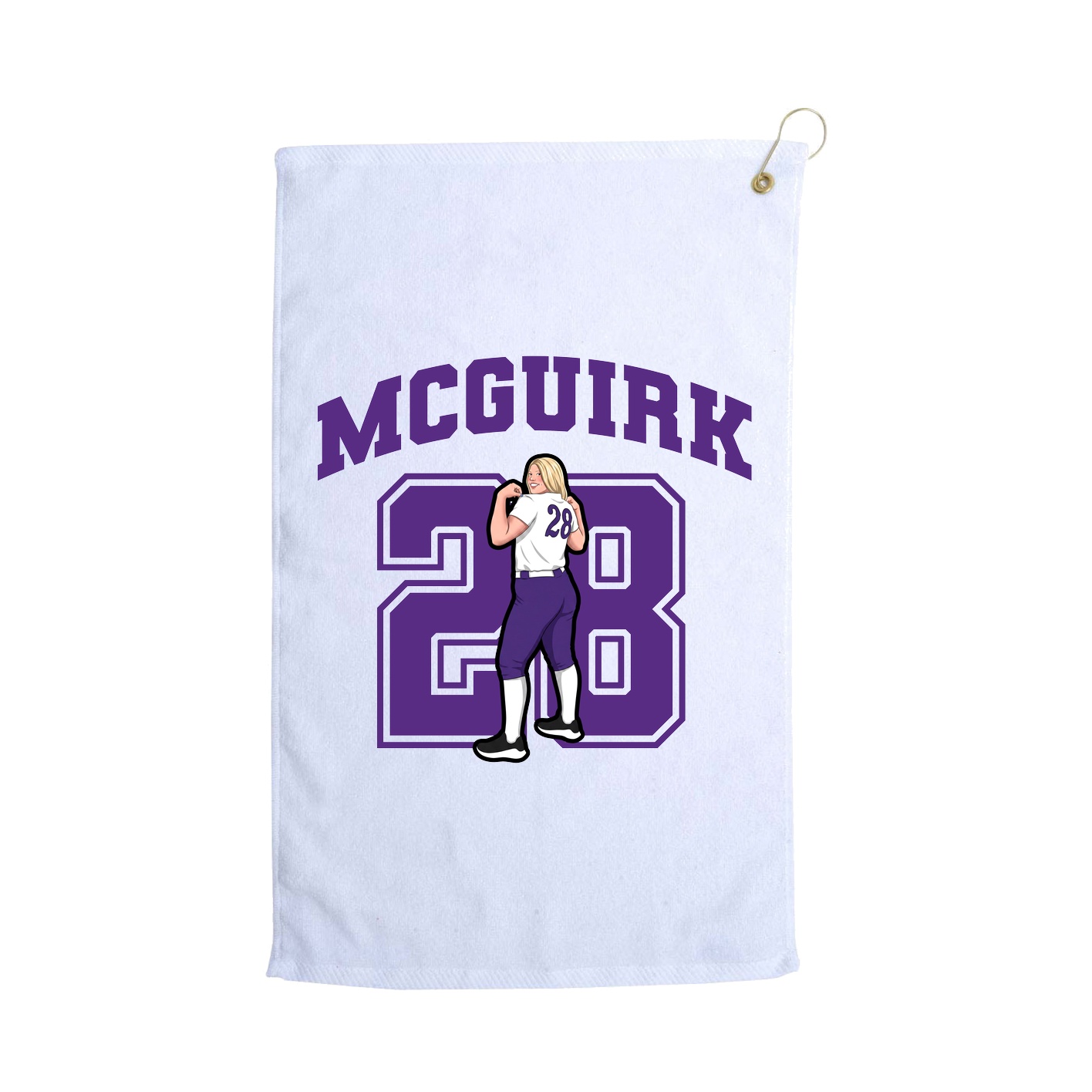 Golf Towel — Number in White
