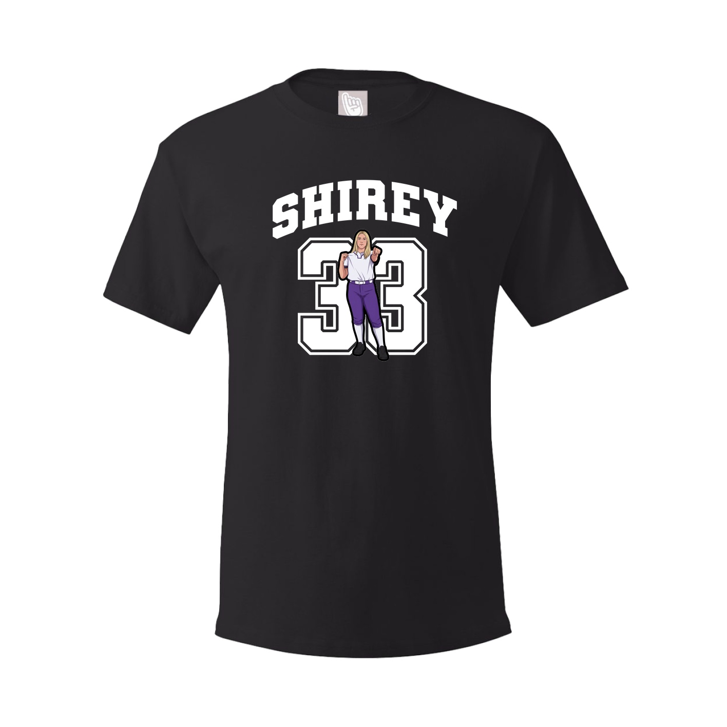 Youth Tee — Number in Black
