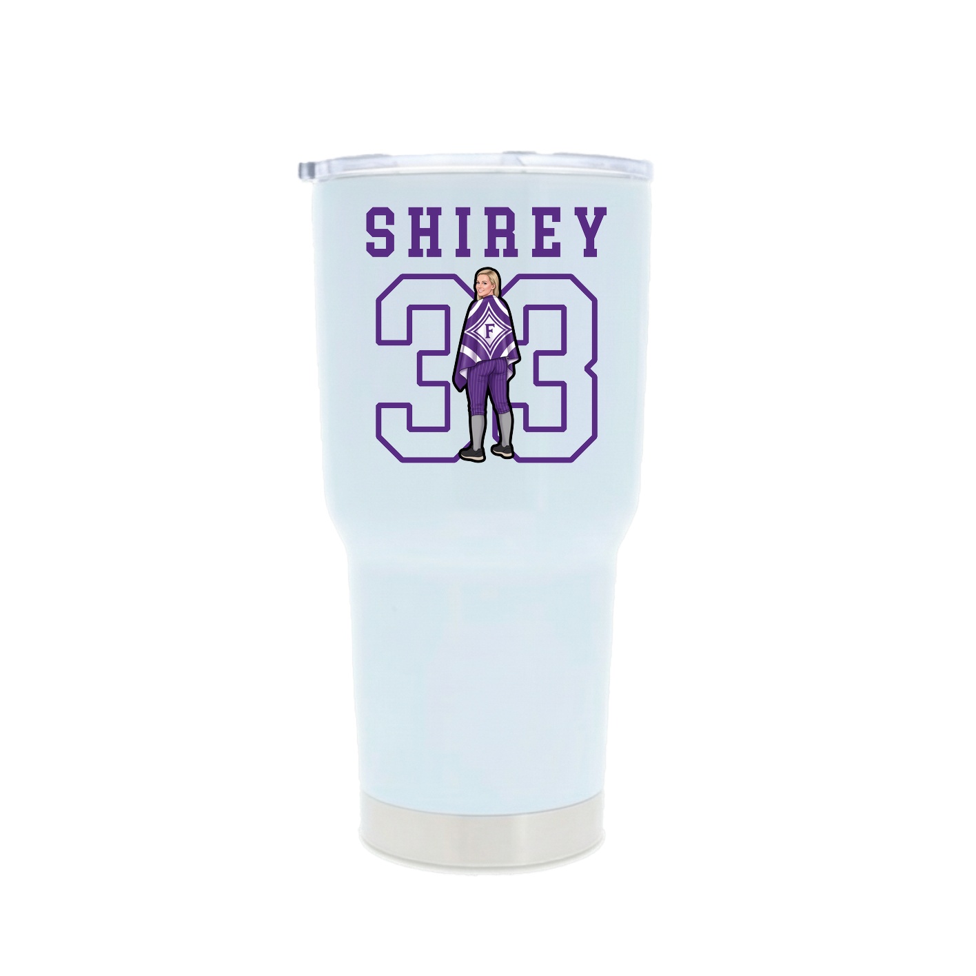 30oz Stainless Steel Tumbler — Shirsey in White