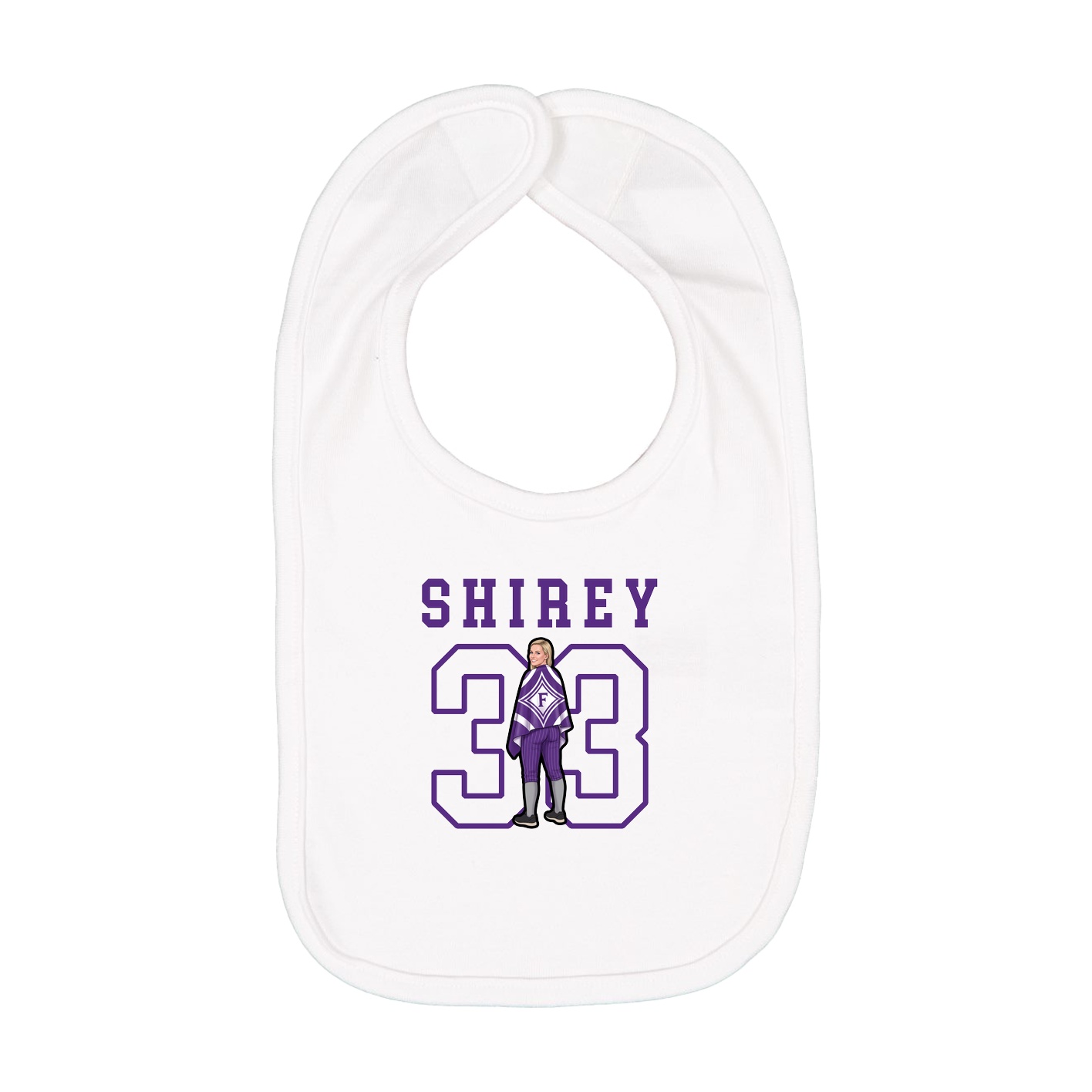 Infant Bib — Shirsey in White