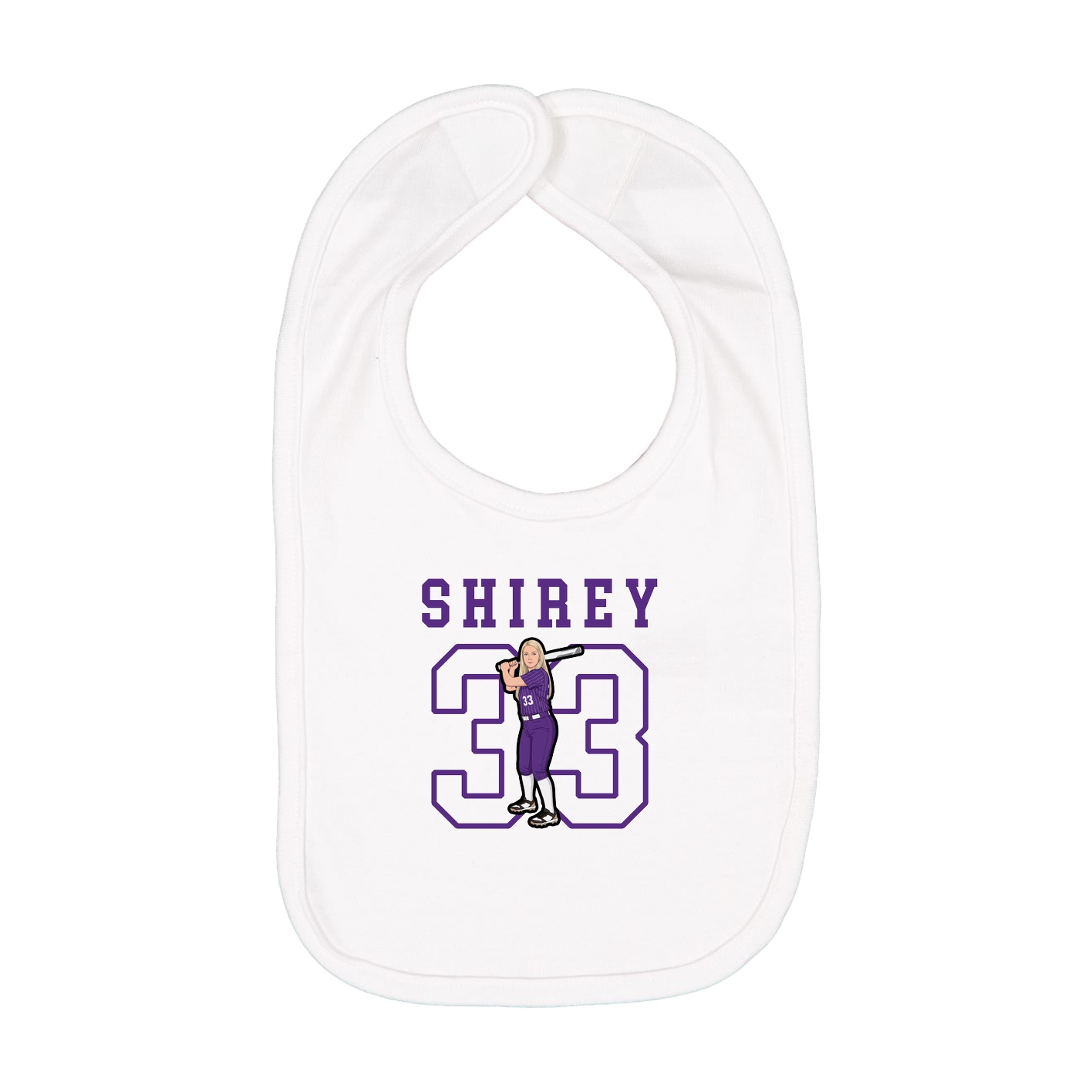 Infant Bib — Shirsey in White