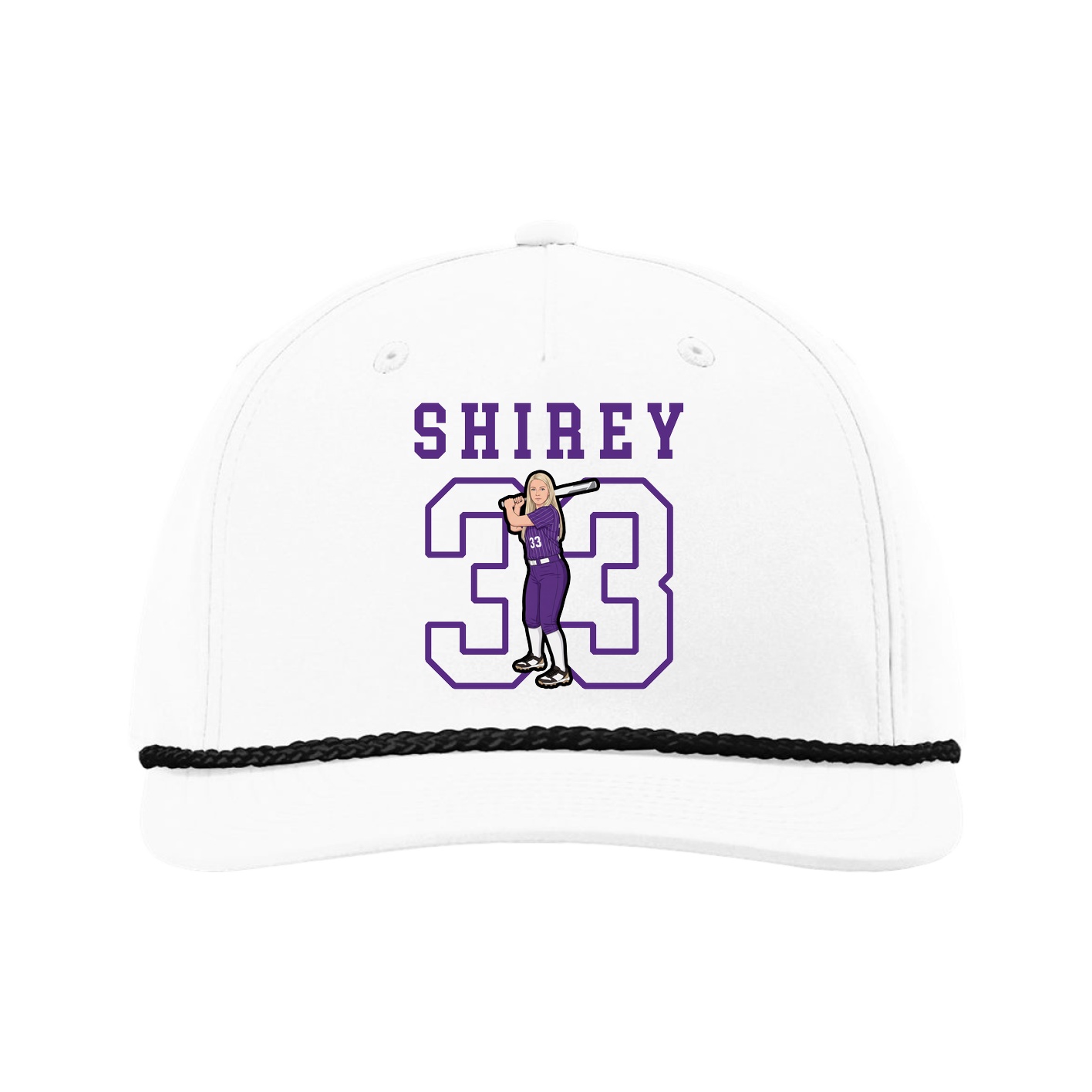 Five-Panel Classic Rope Cap — Shirsey in White
