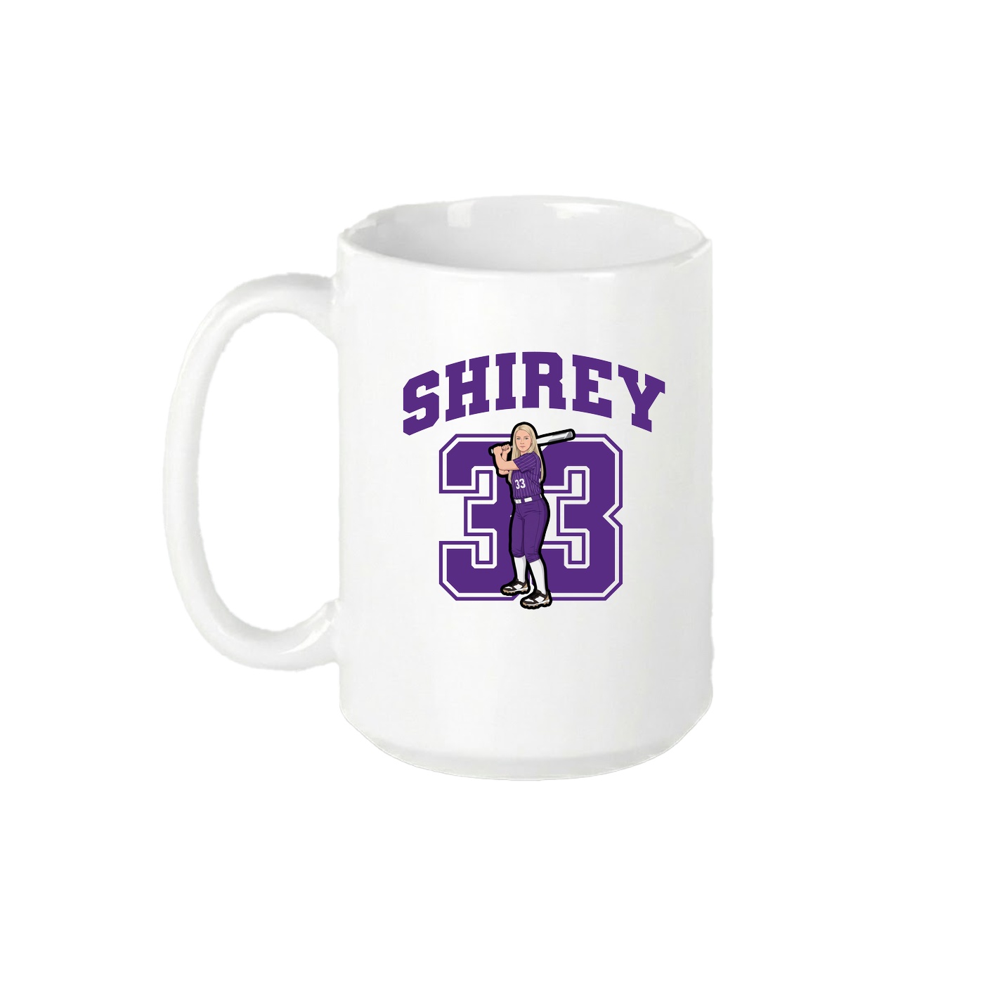 15oz Coffee Mug — Number in White