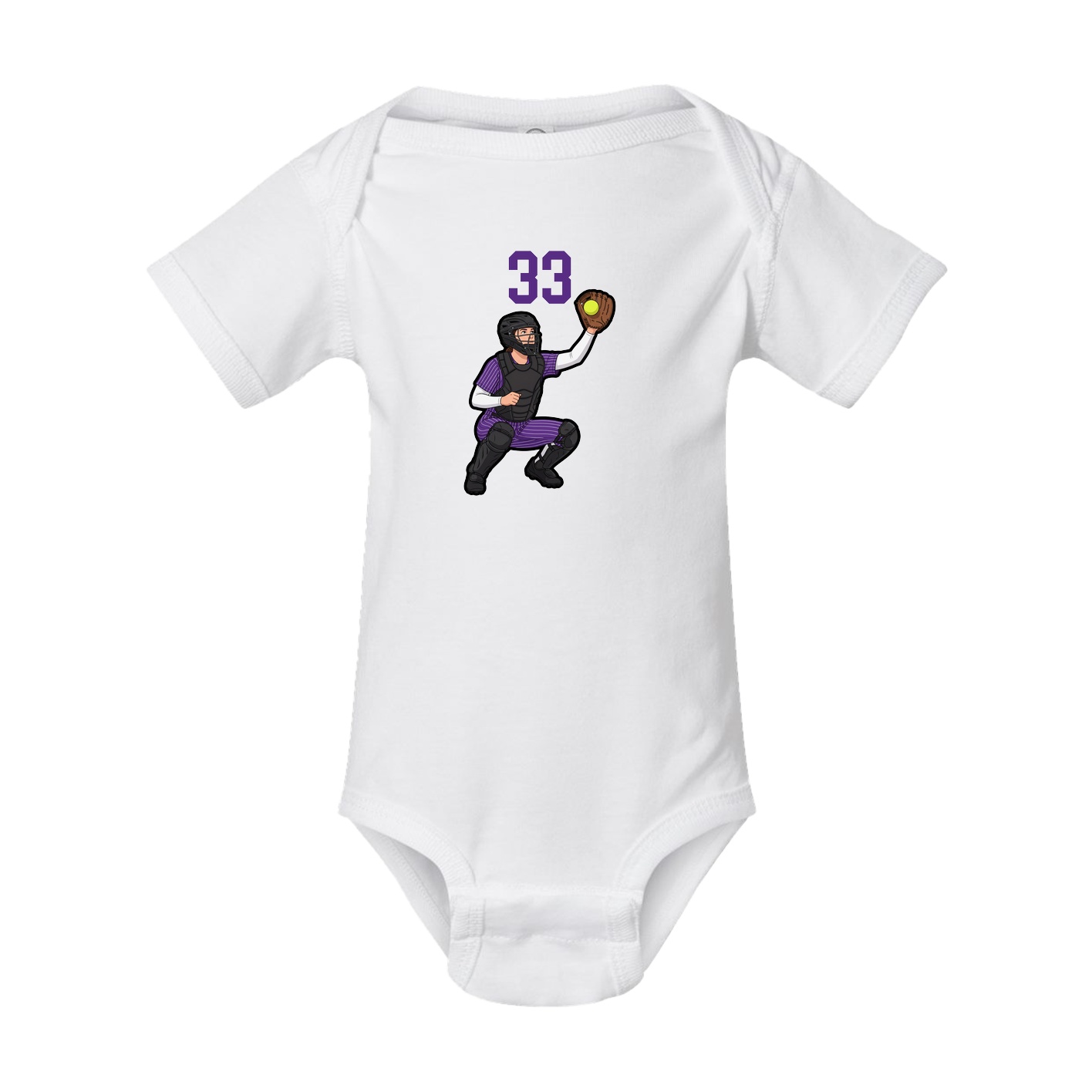 Baby Onesie — Number Top in White