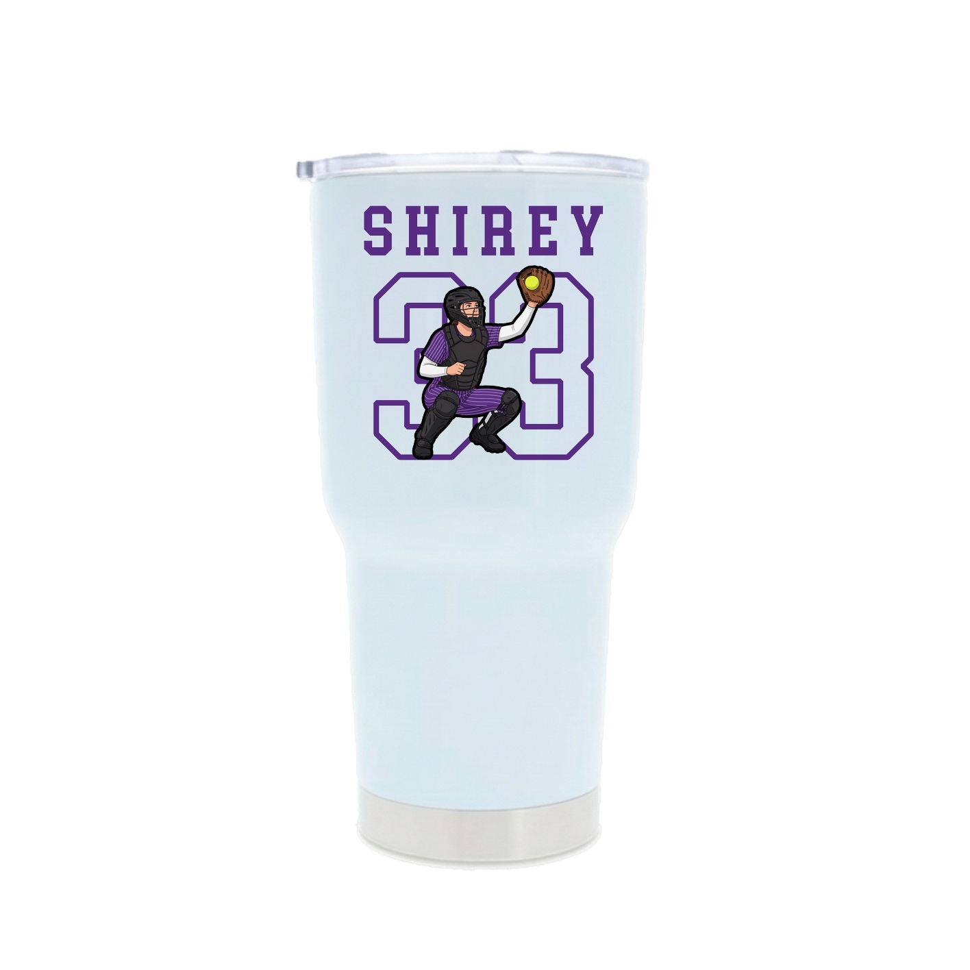 30oz Stainless Steel Tumbler — Shirsey in White