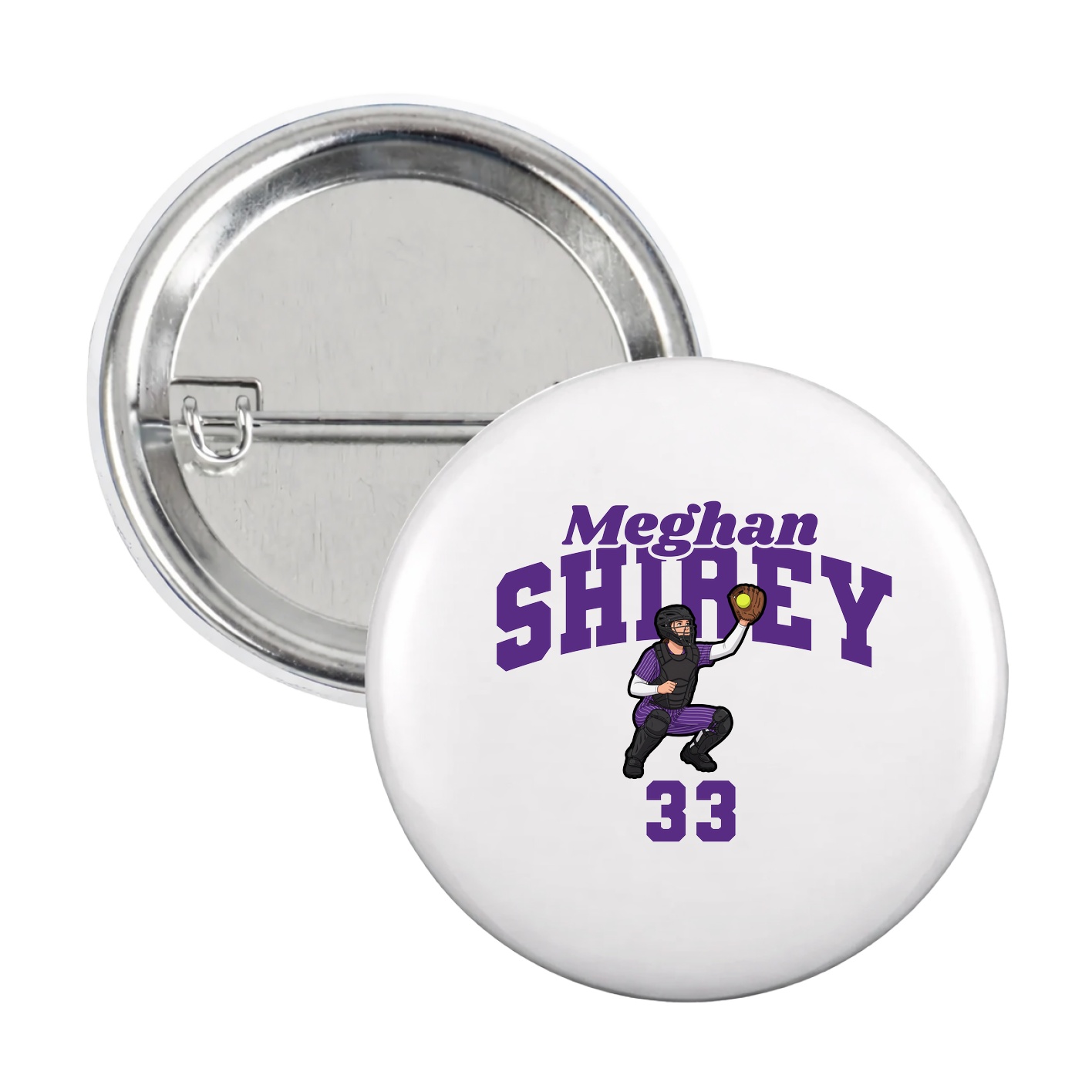 Game Day Button — Signature Arch in White