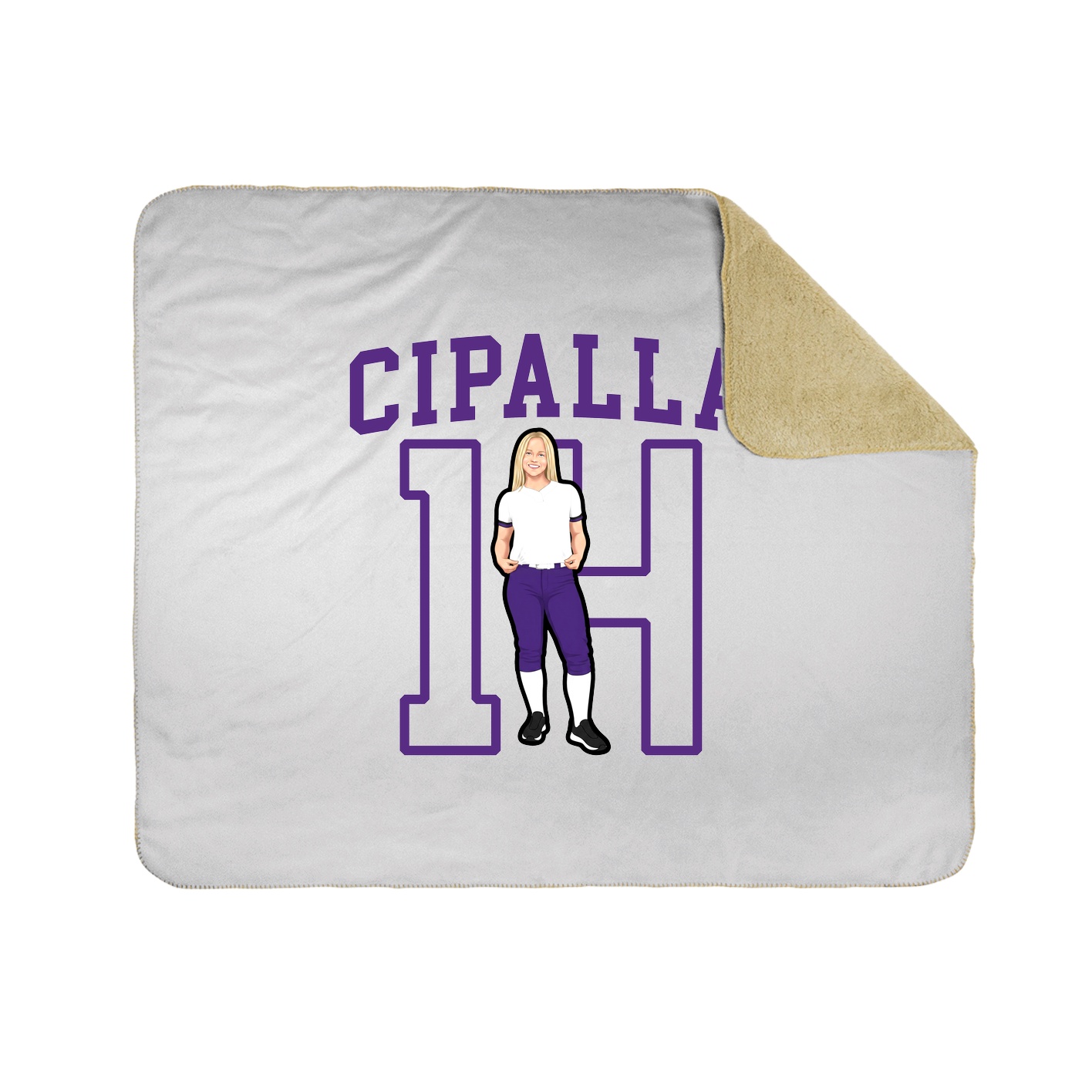 Throw Blanket — Shirsey in White