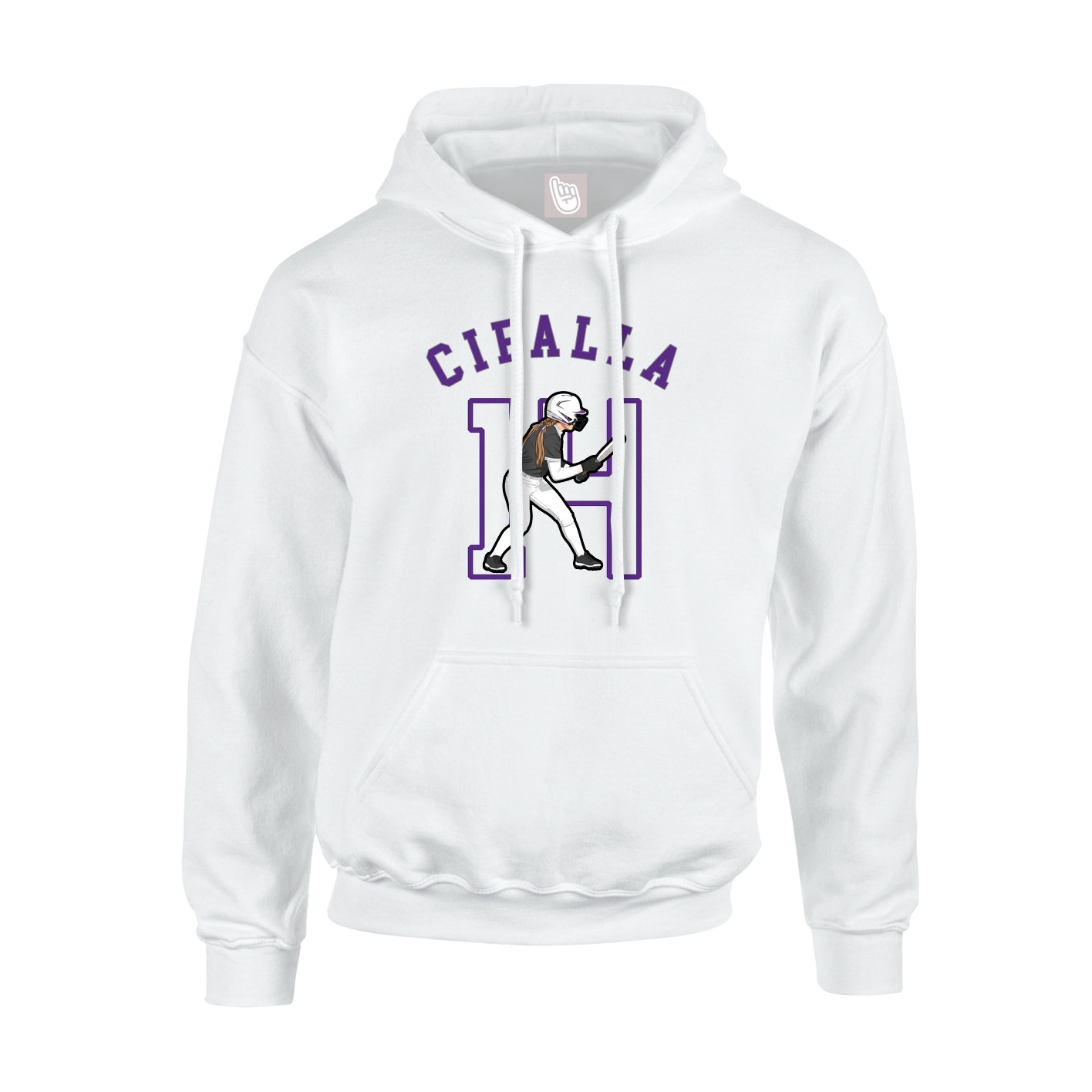 Youth Hoodie — Shirsey Arch in White