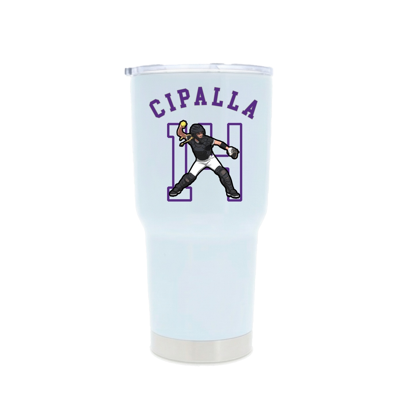 30oz Stainless Steel Tumbler — Shirsey Arch in White
