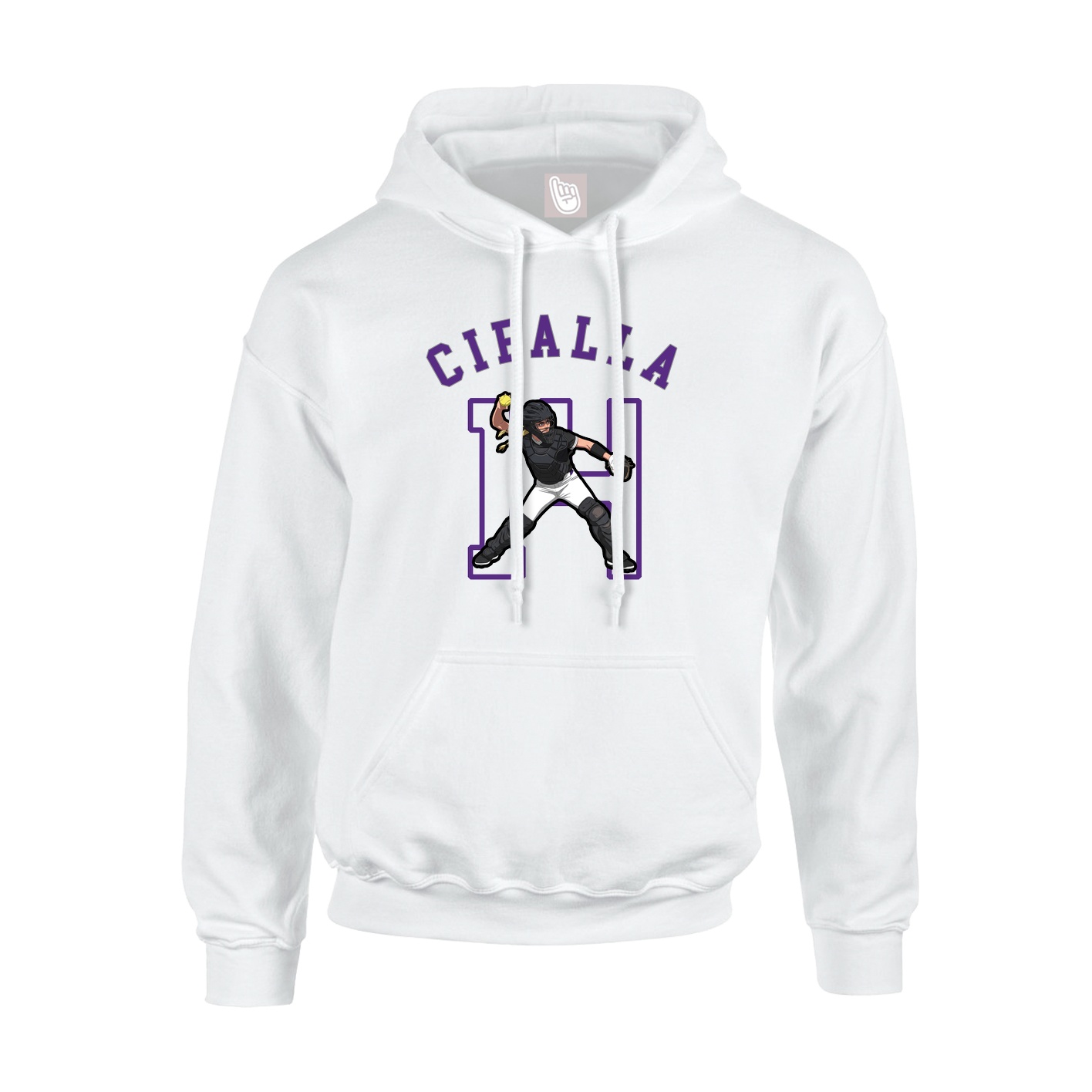 Youth Hoodie — Shirsey Arch in White