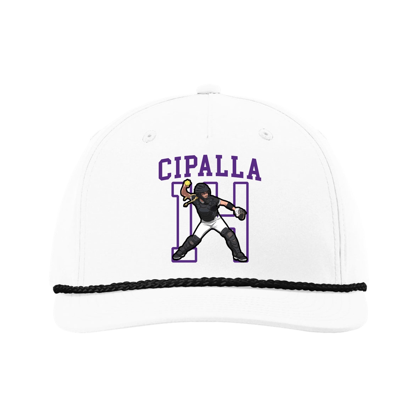 Five-Panel Classic Rope Cap — Shirsey in White