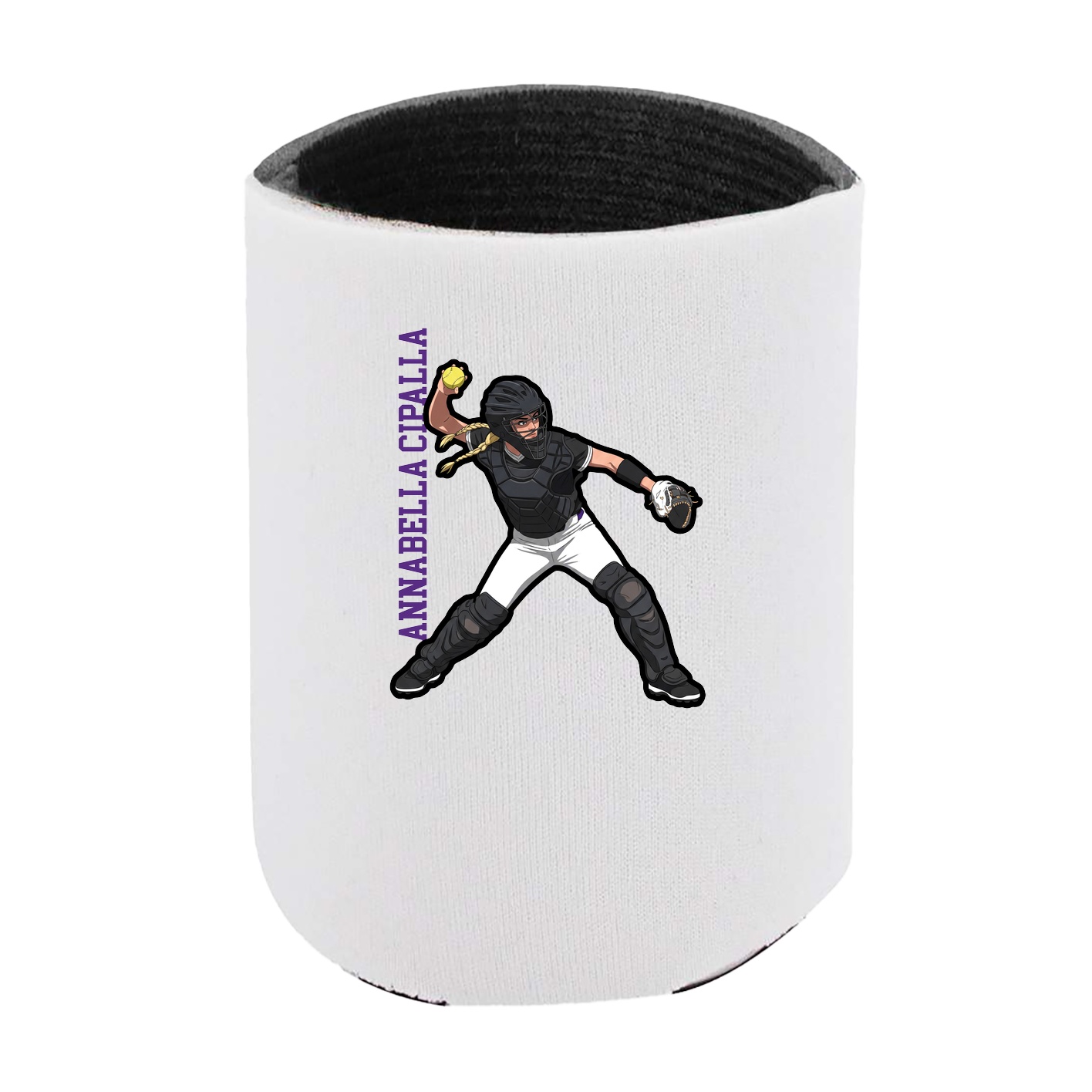 Can Holder — Name Vertical in White