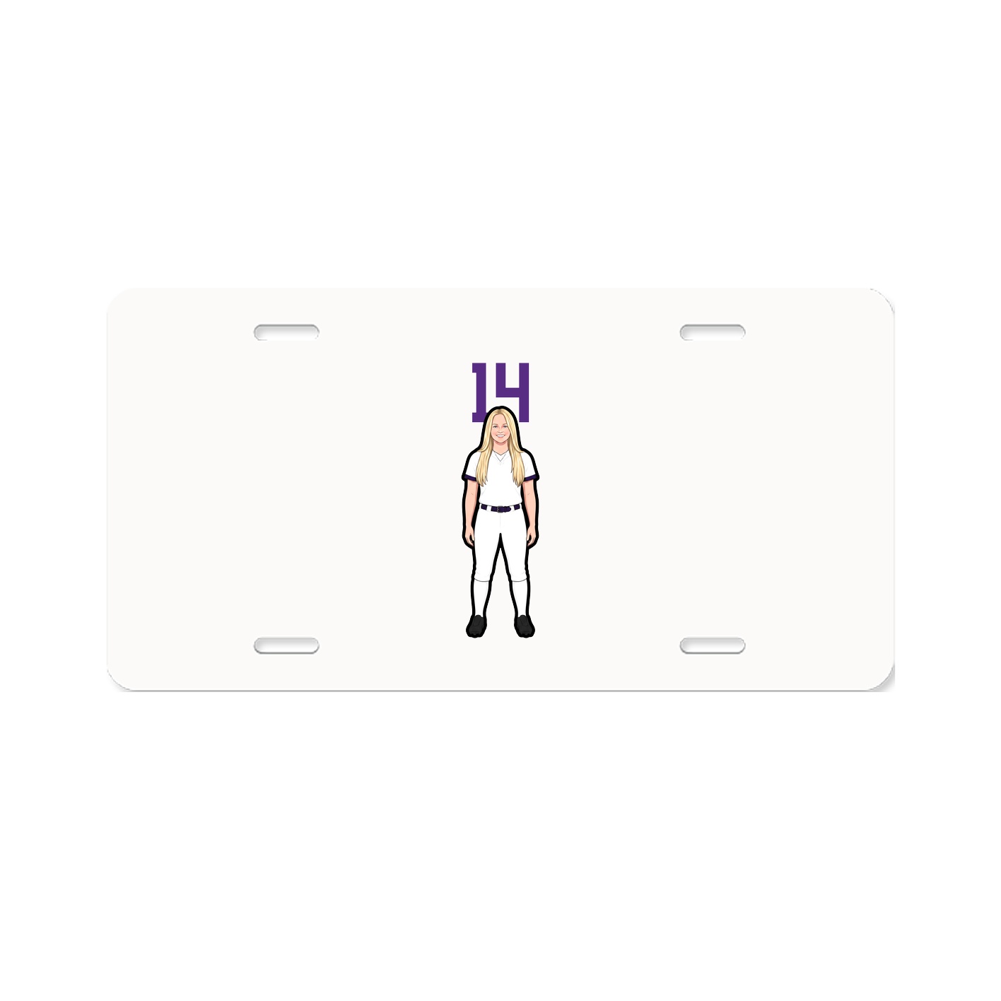 License Plate — Number Top in Classic