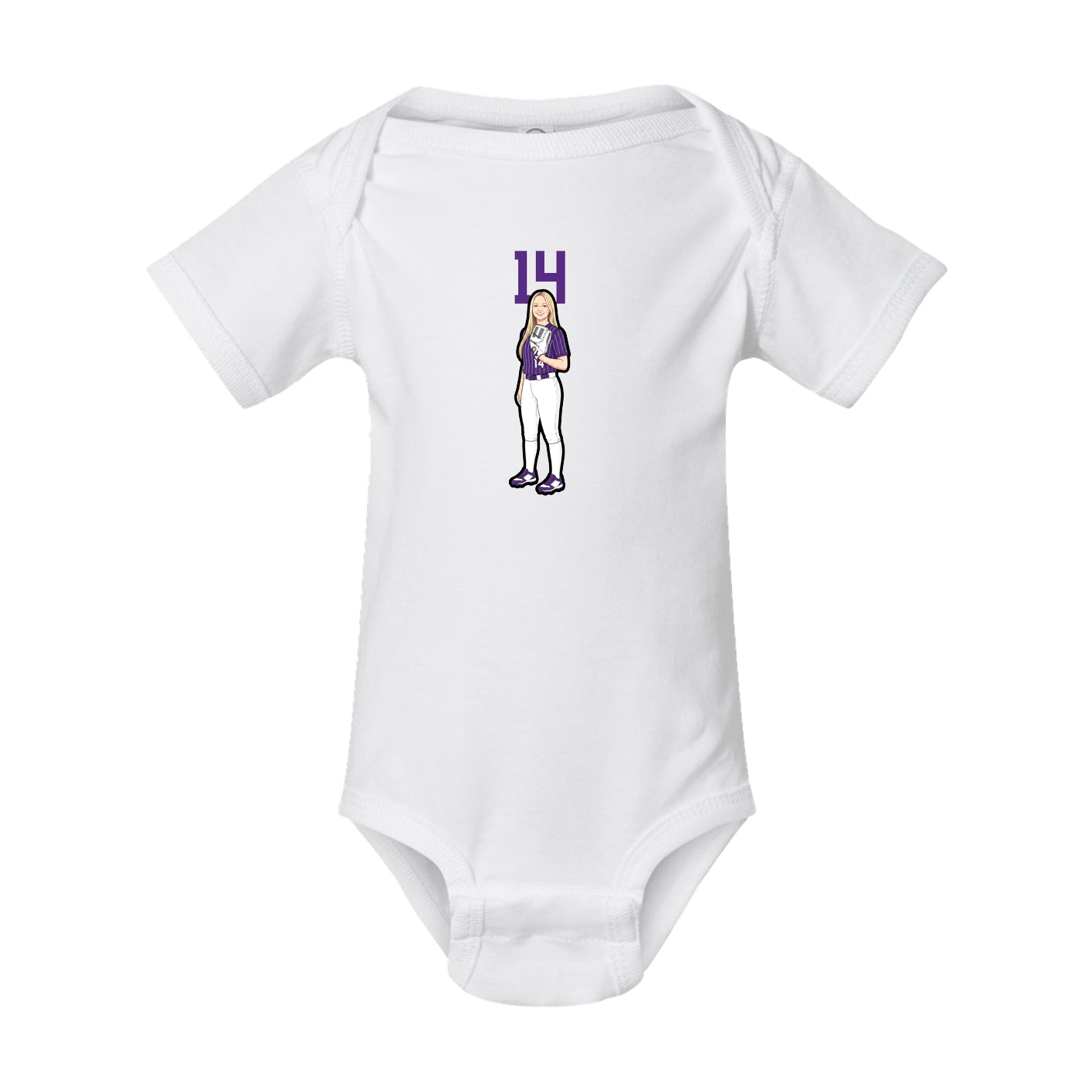 Baby Onesie — Number Top in White