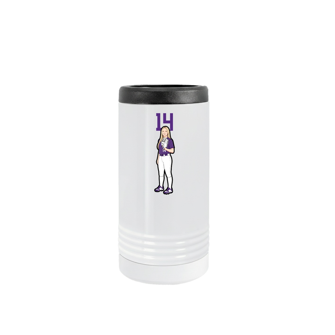 Slim Beverage Holder — Number Top in White