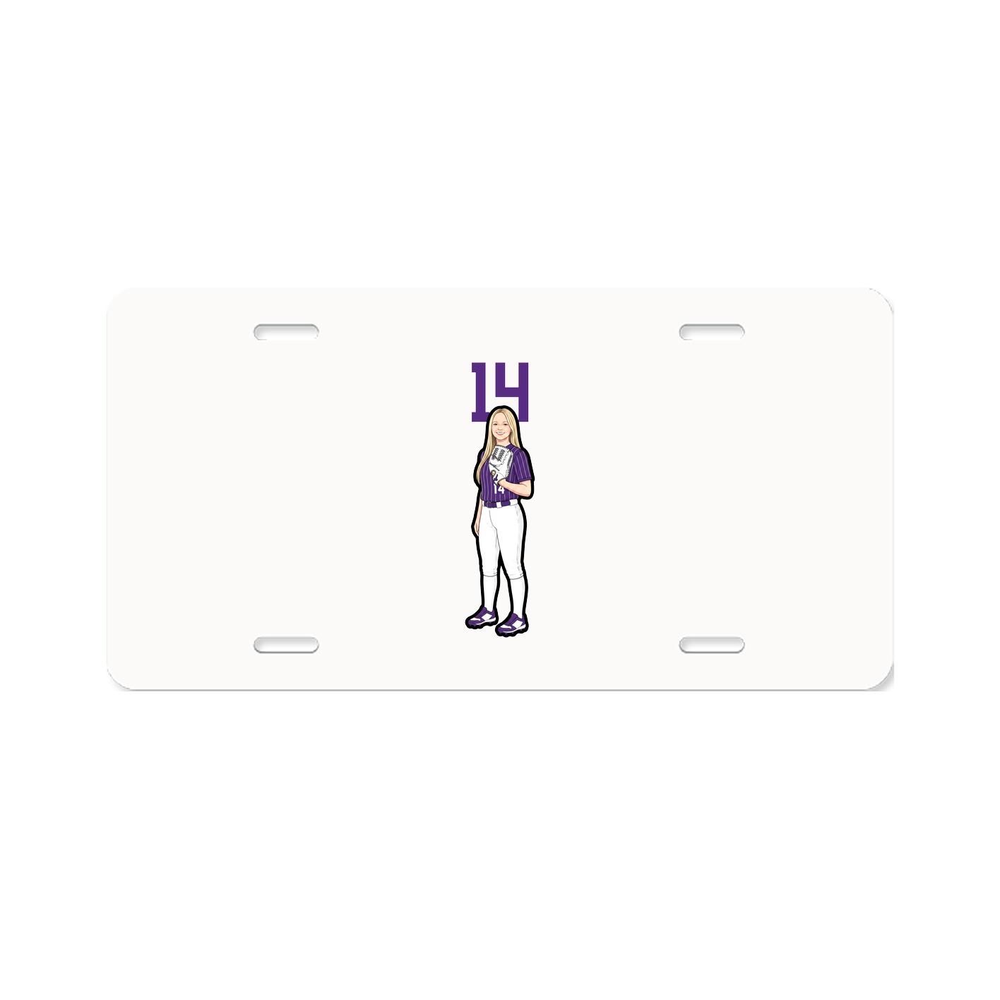 License Plate — Number Top in Classic