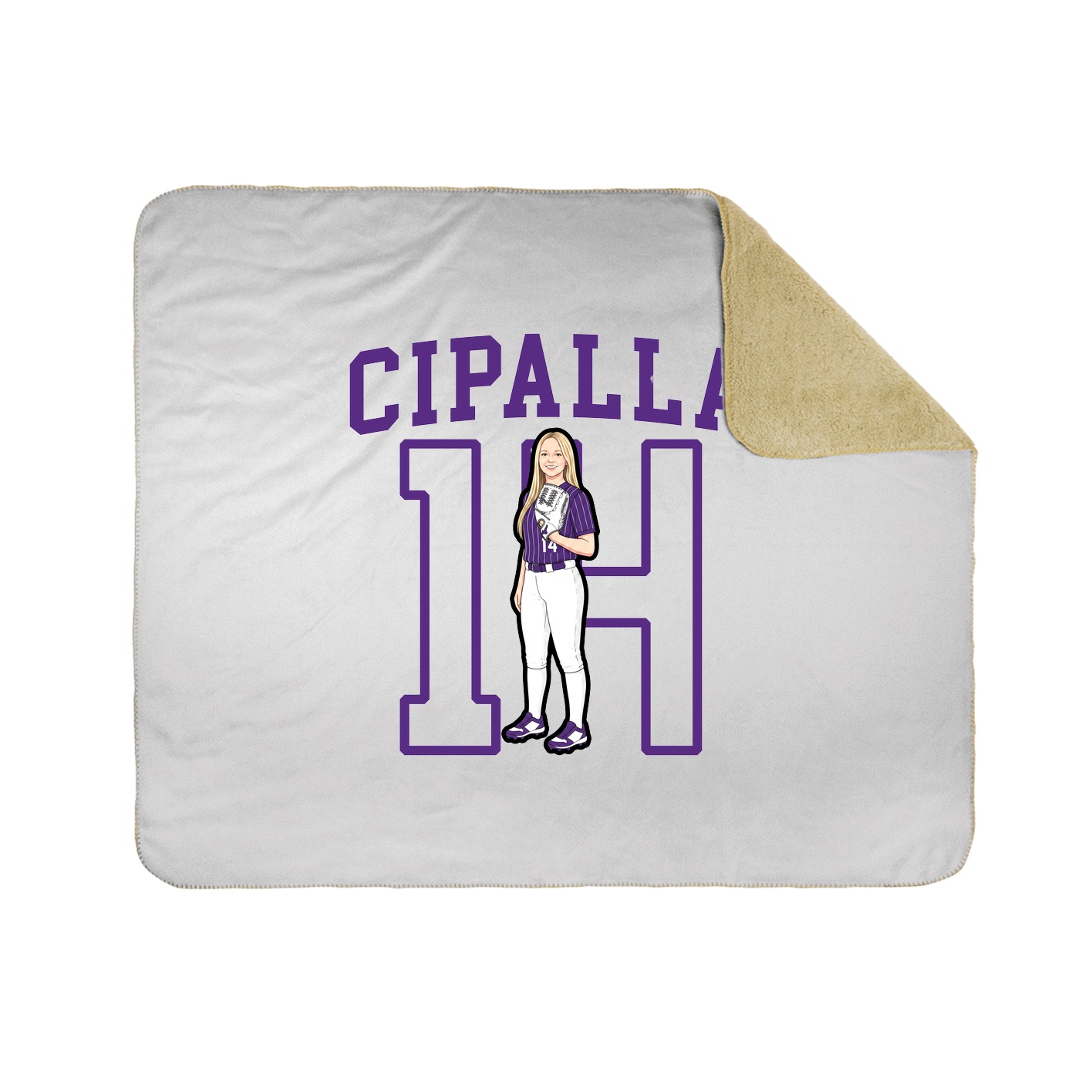 Throw Blanket — Shirsey in White