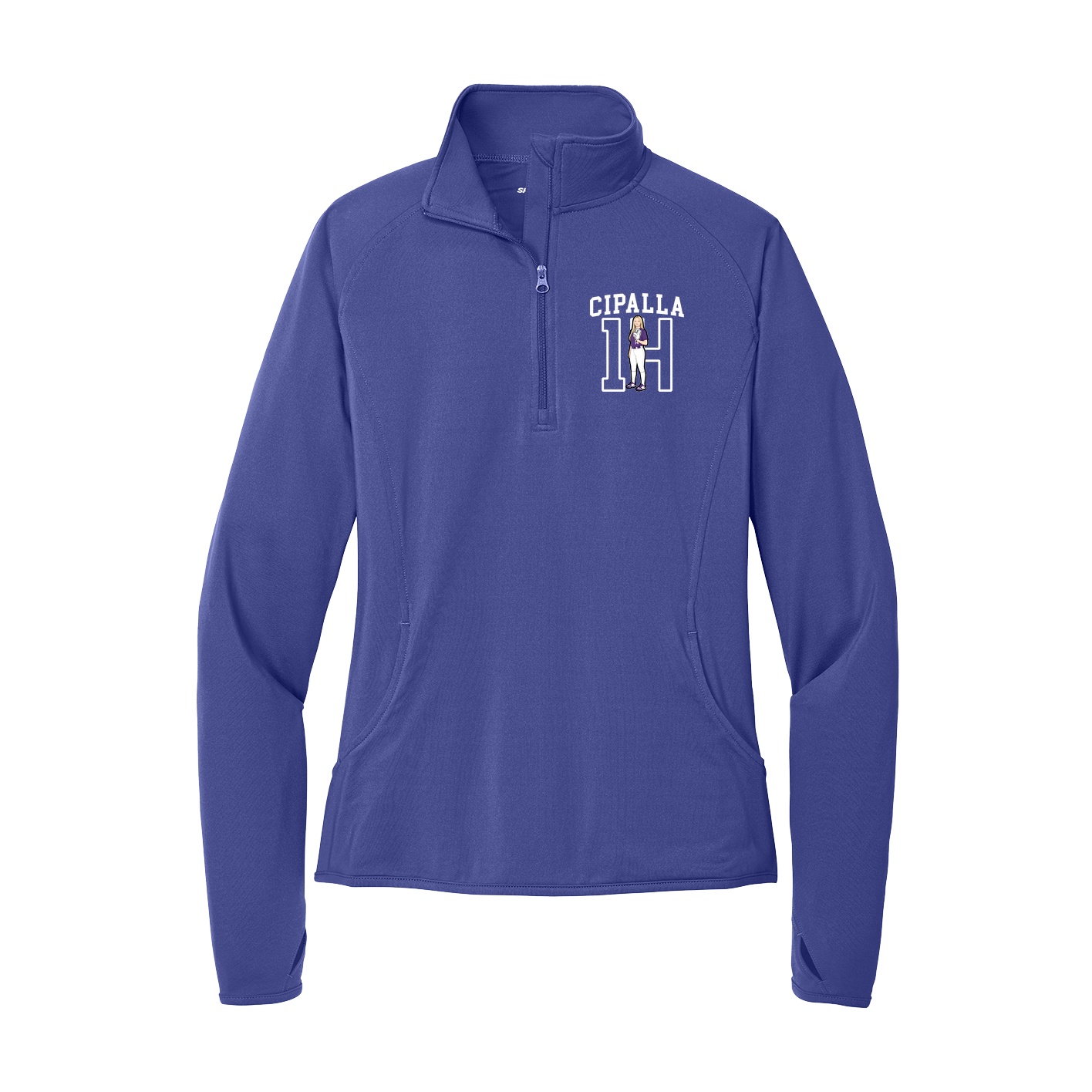 Women's Q-Zip Pullover — Shirsey in Purple