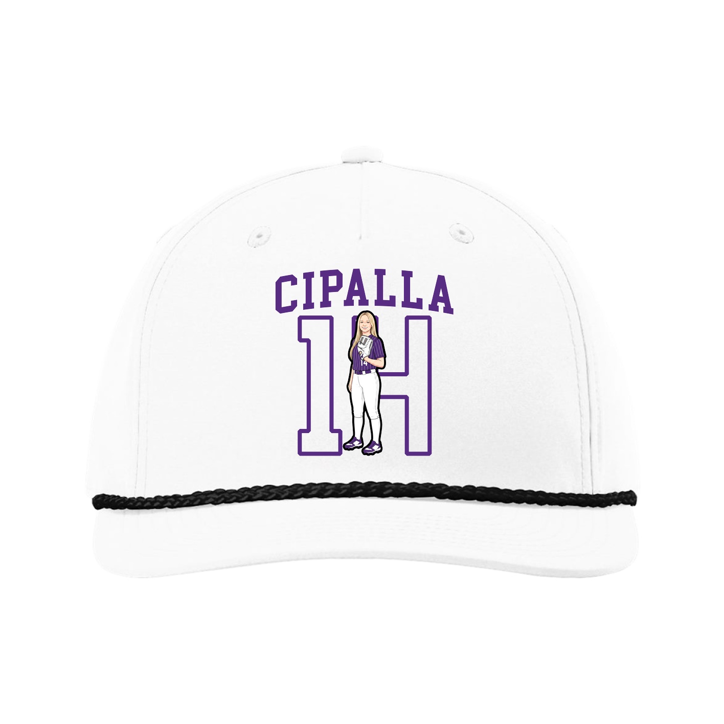 Five-Panel Classic Rope Cap — Shirsey in White