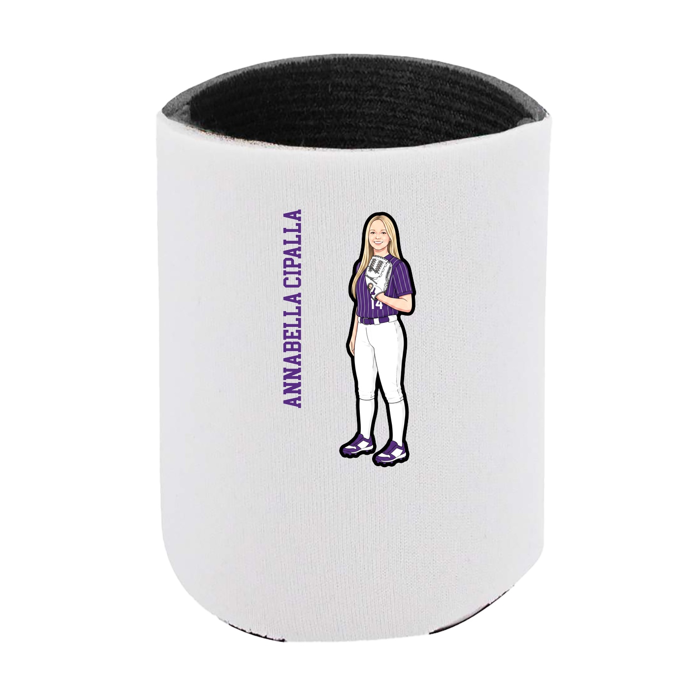 Can Holder — Name Vertical in White