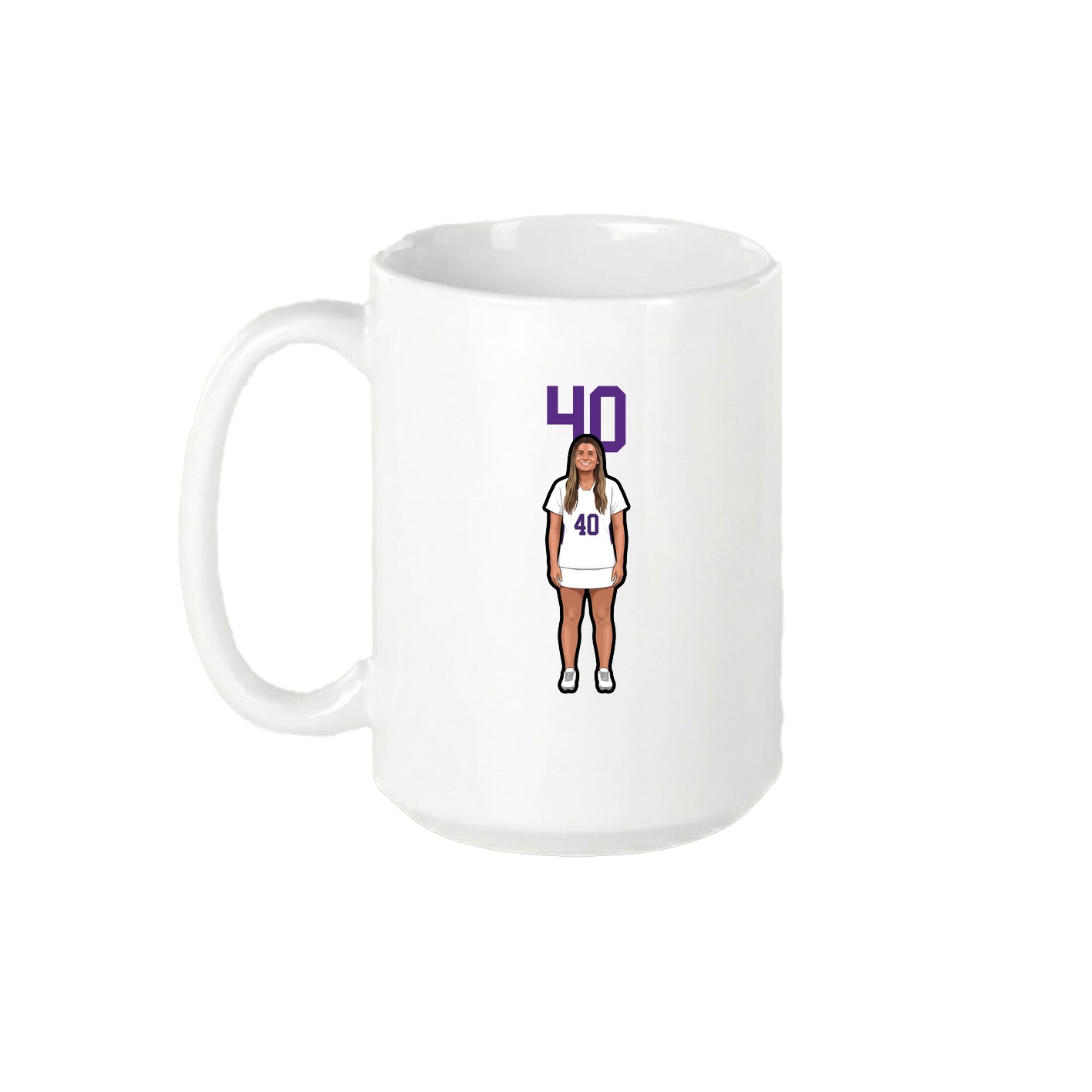 15oz Coffee Mug — Number Top in White