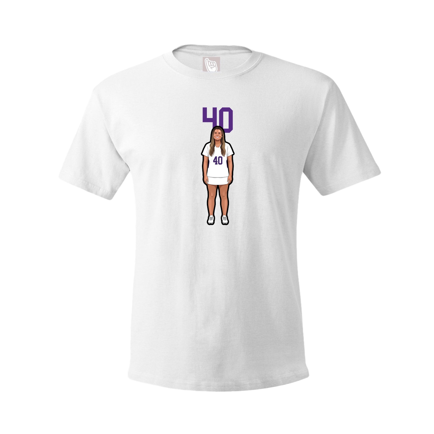 Tee — Number Top in White