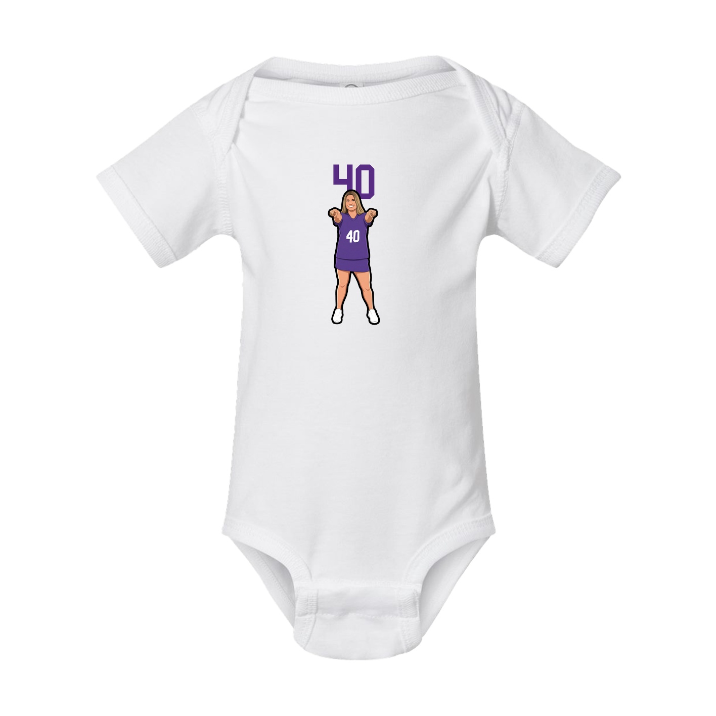 Baby Onesie — Number Top in White