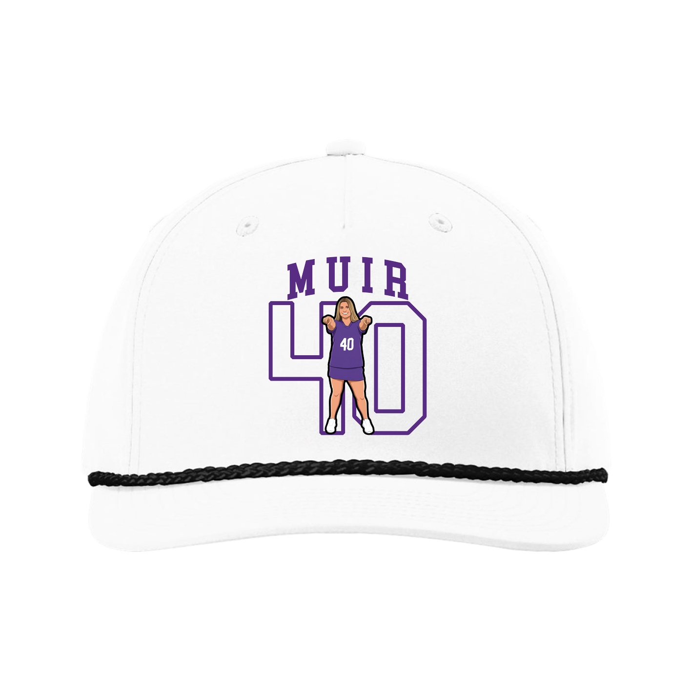 Five-Panel Classic Rope Cap — Shirsey in White