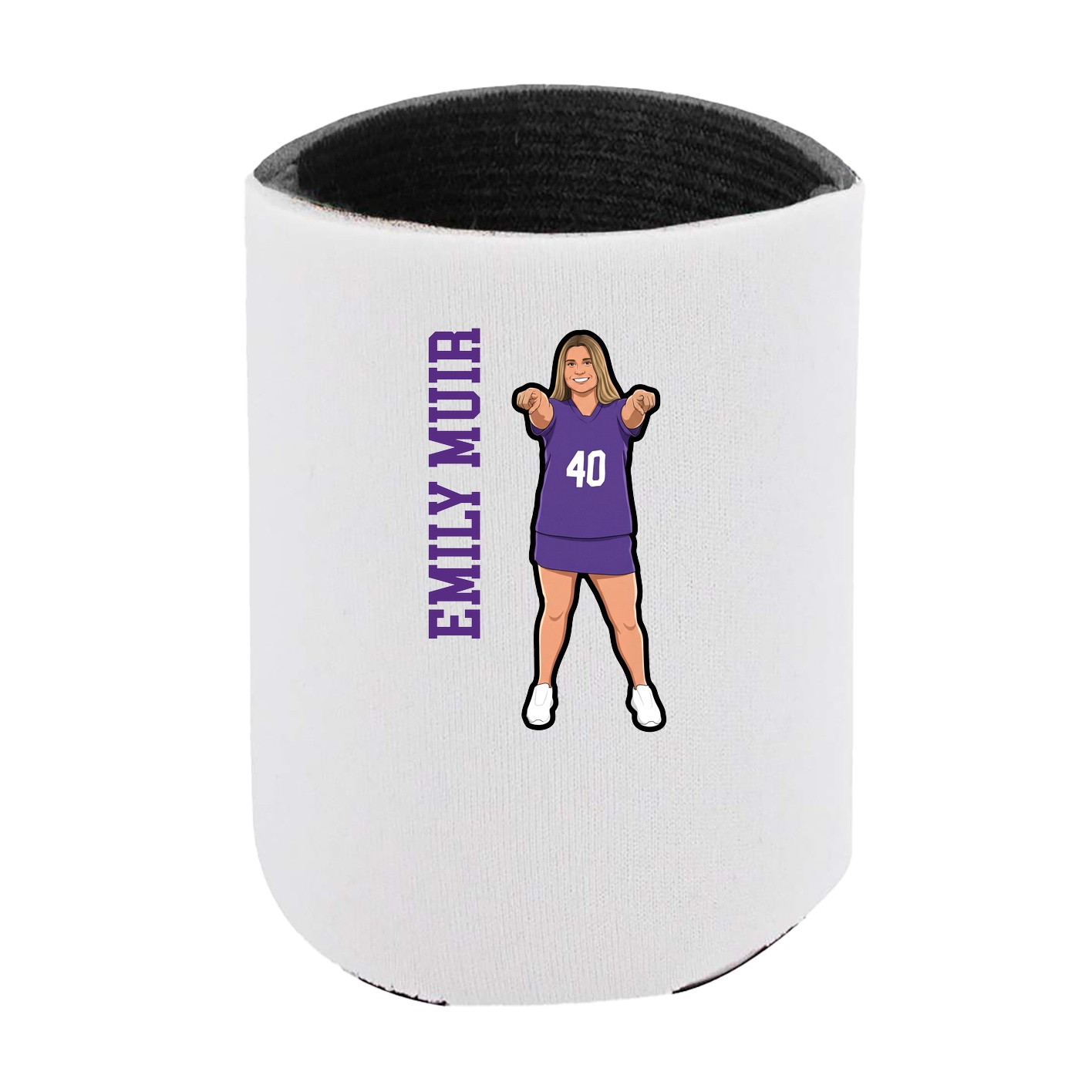 Can Holder — Name Vertical in White
