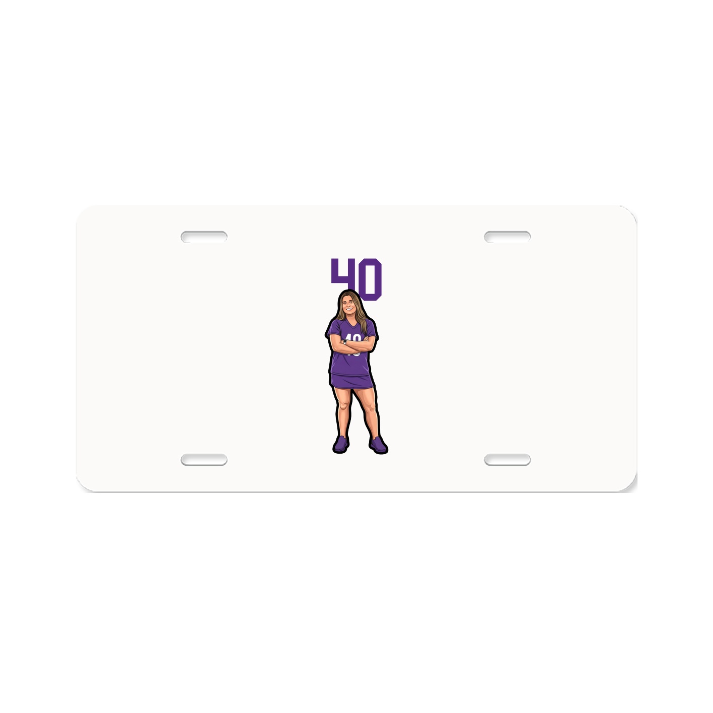 License Plate — Number Top in Classic