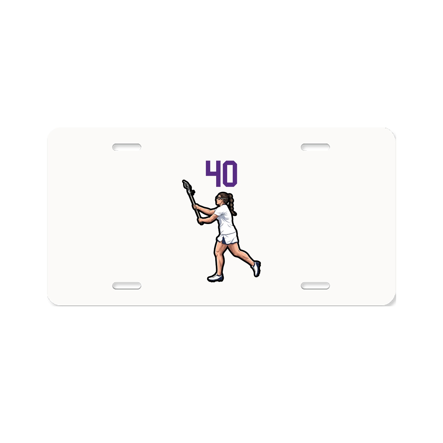 License Plate — Number Top in Classic