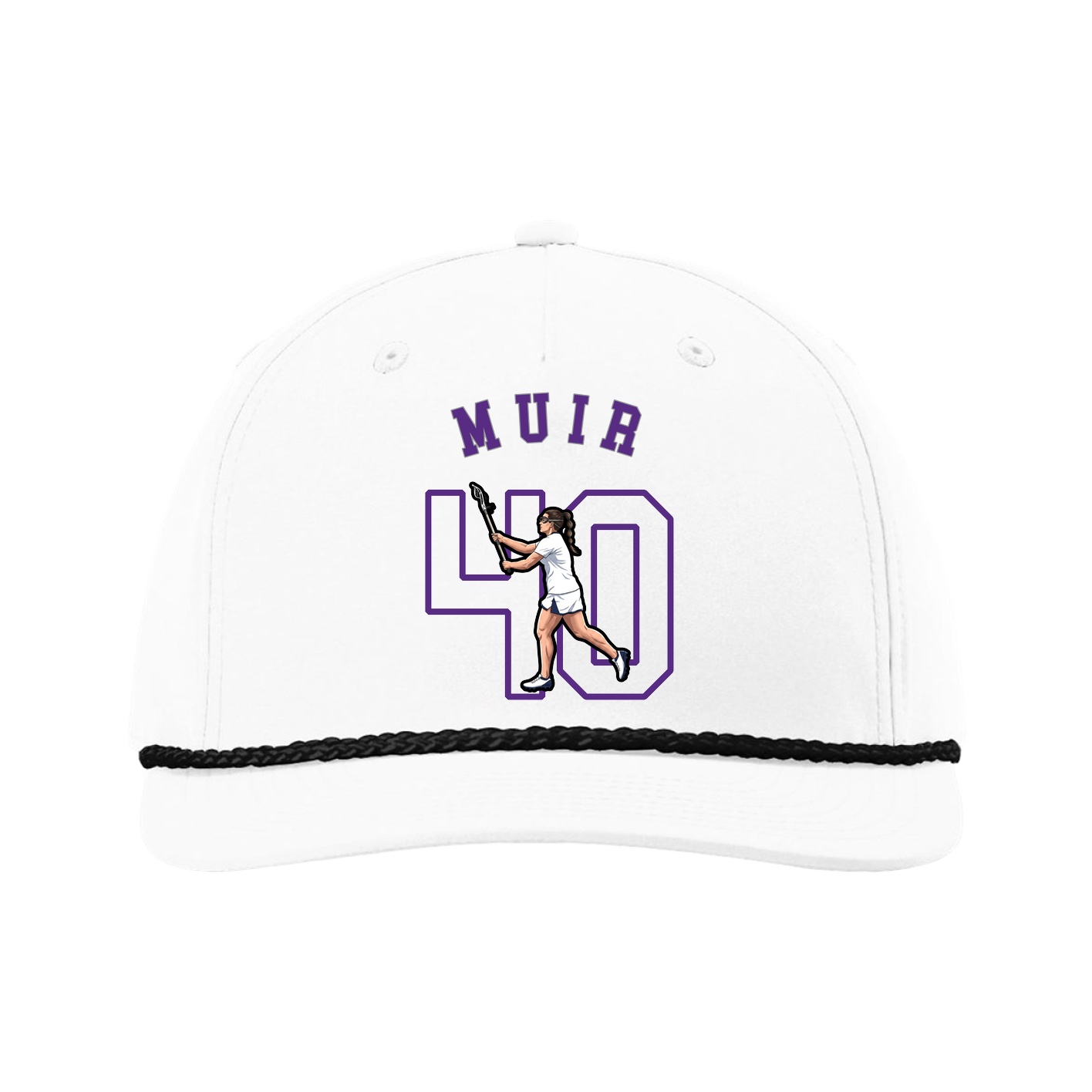 Five-Panel Classic Rope Cap — Shirsey Arch in White