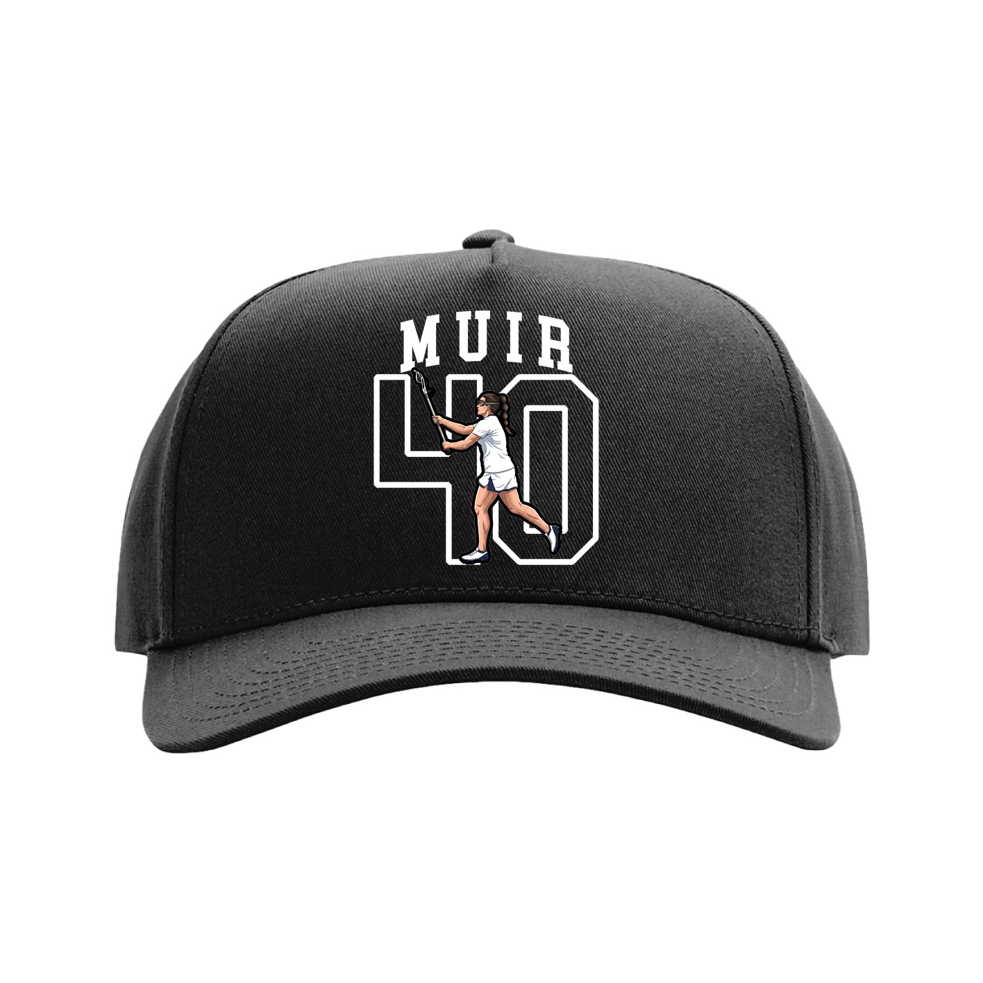 Full Fabric Five-Panel Champ Cap — Shirsey in Black