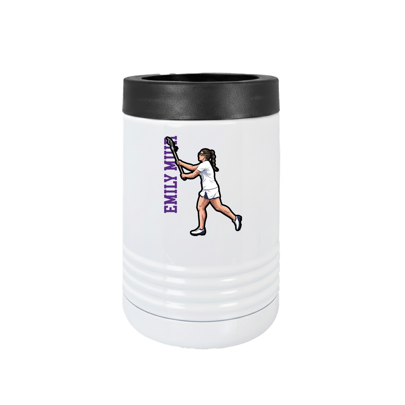 Beverage Holder — Name Vertical in White