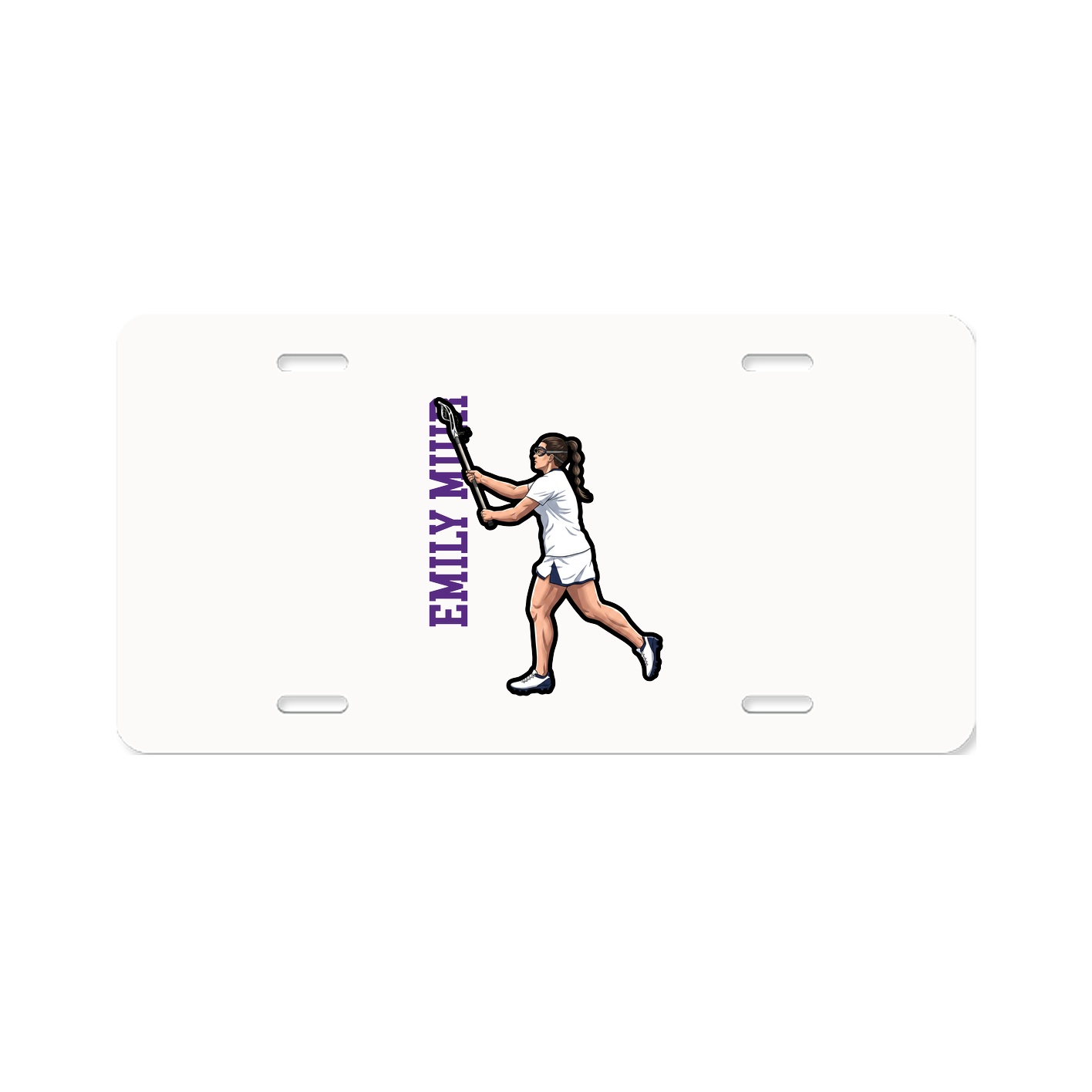 License Plate — Name Vertical in Classic