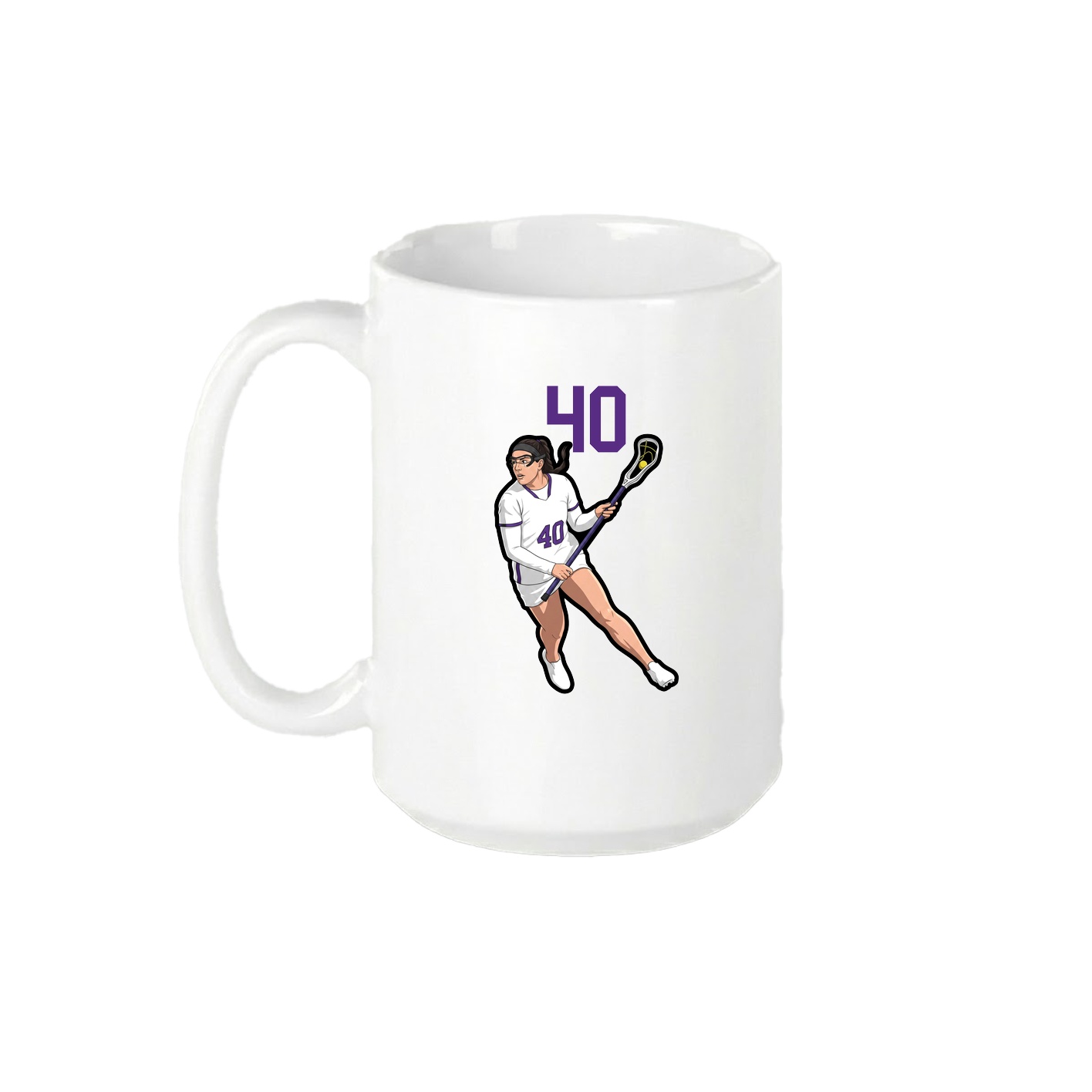 15oz Coffee Mug — Number Top in White