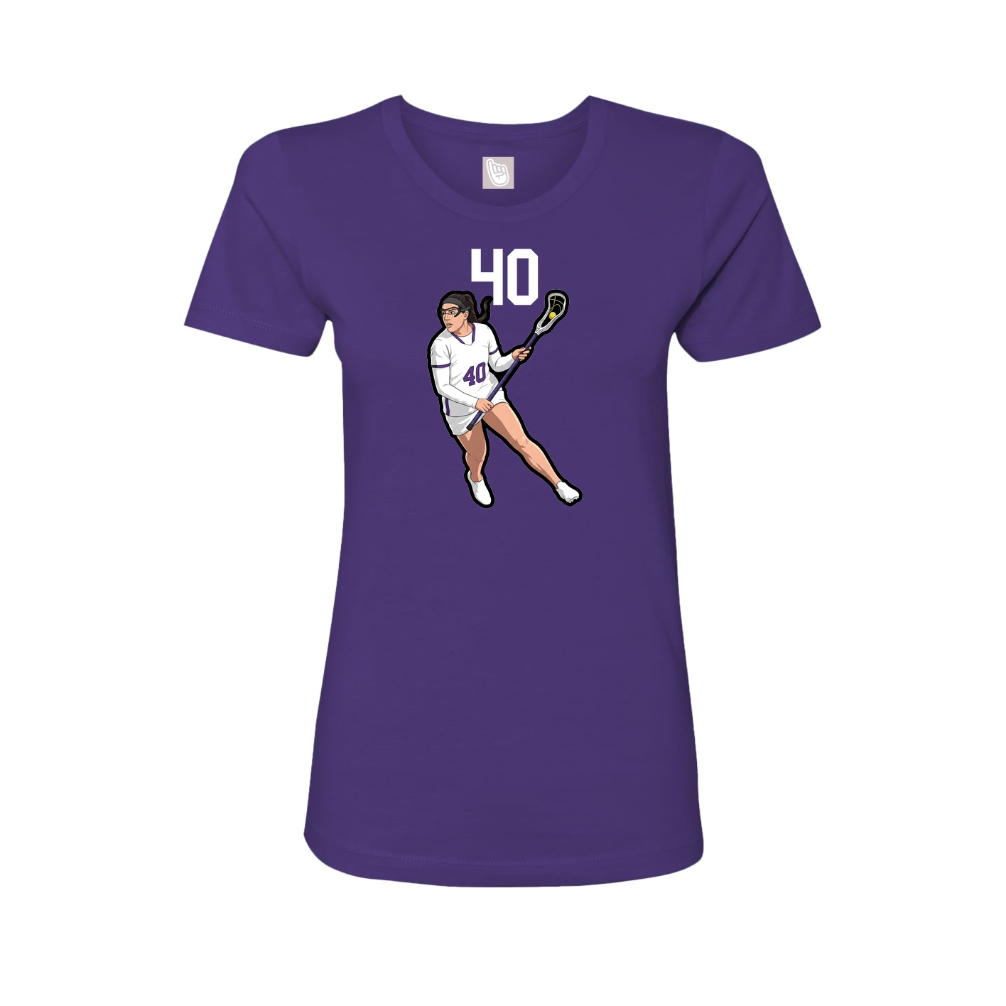 Womens Tee — Number Top in Purple