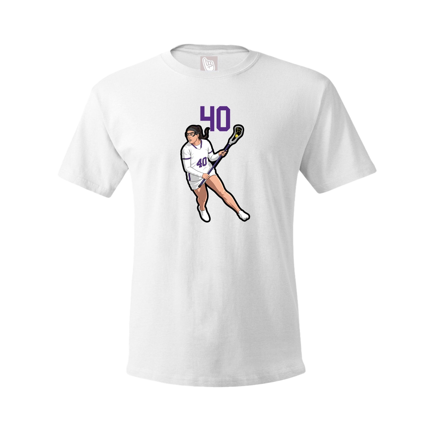 Youth Tee — Number Top in White