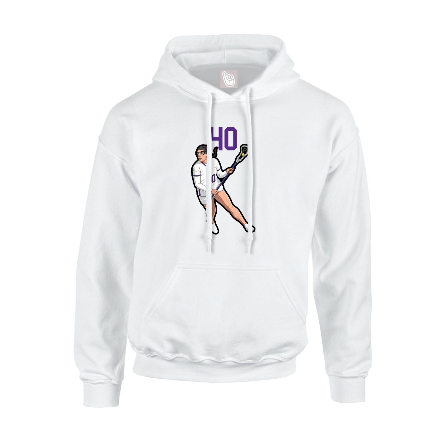 Hoodie — Number Top in White