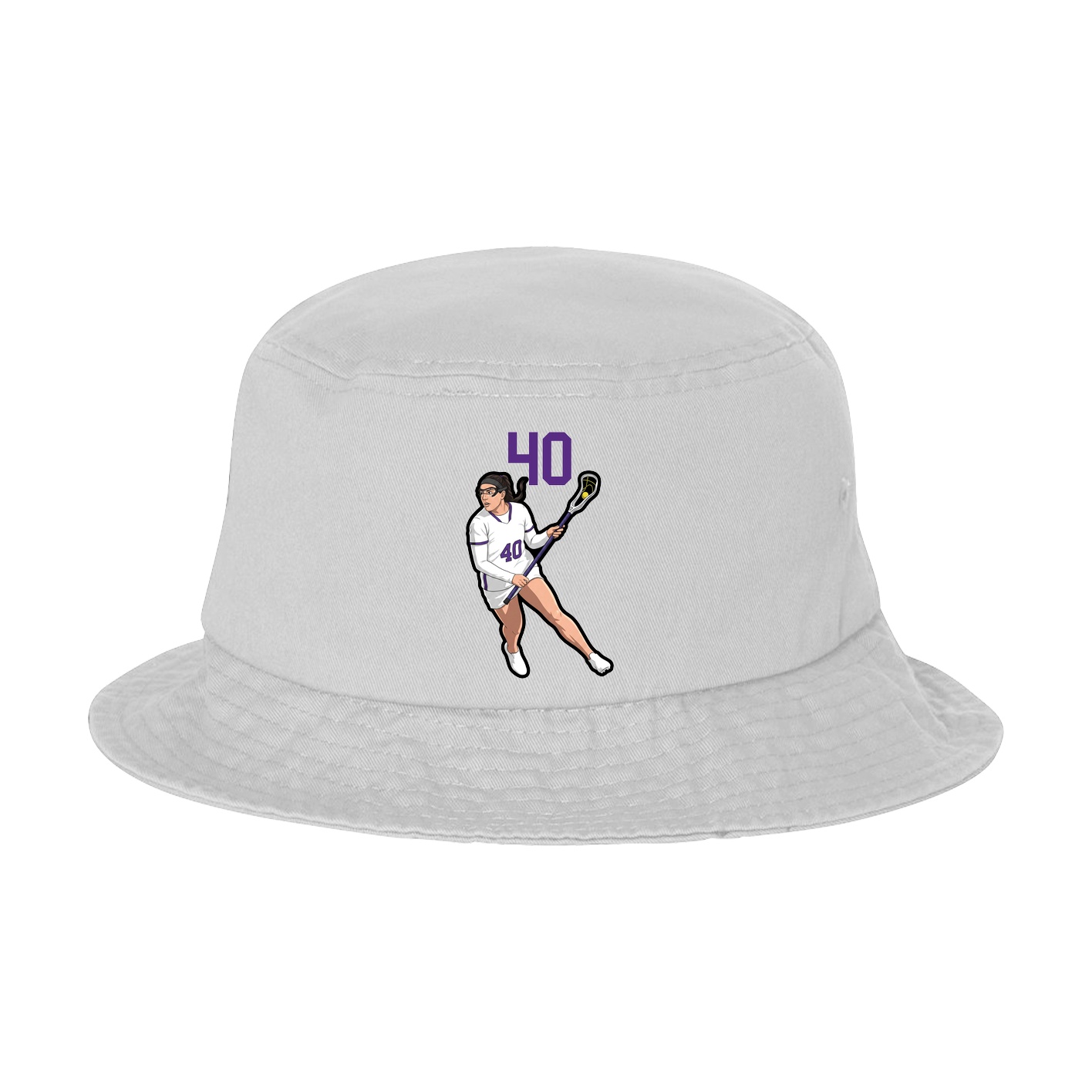 Bucket Cap — Number Top in White
