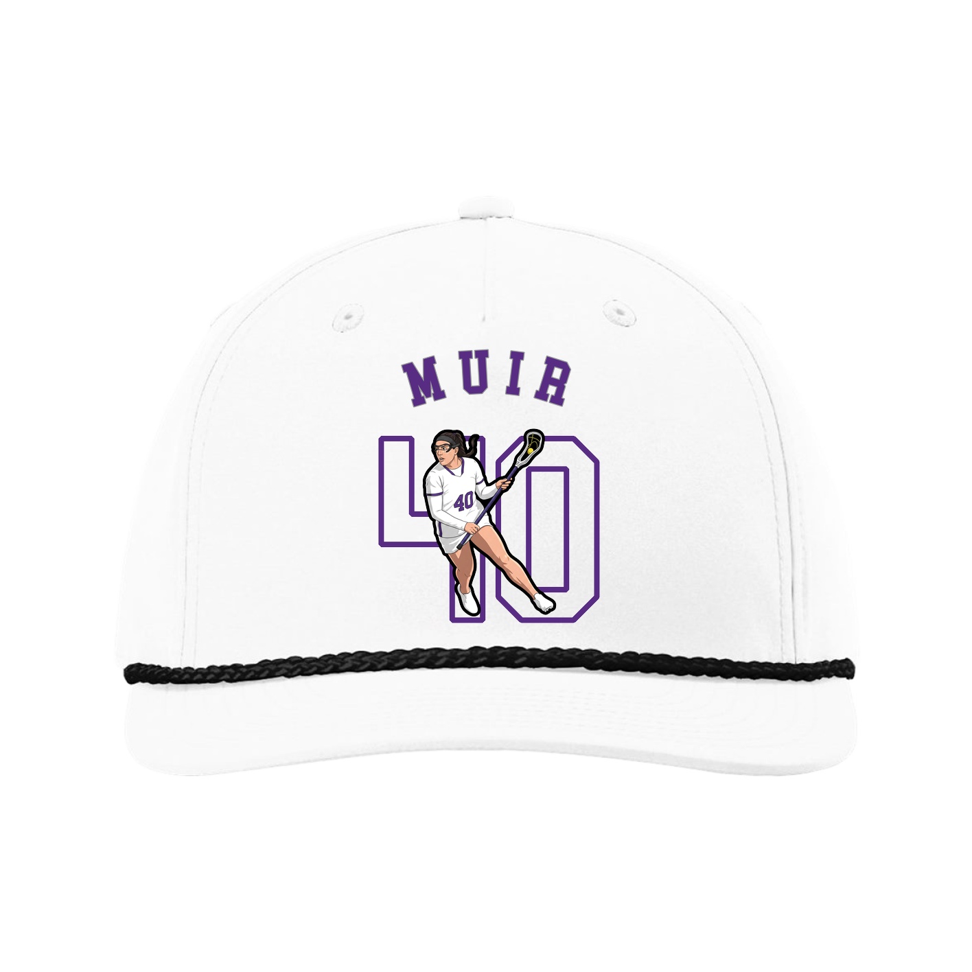 Five-Panel Classic Rope Cap — Shirsey Arch in White
