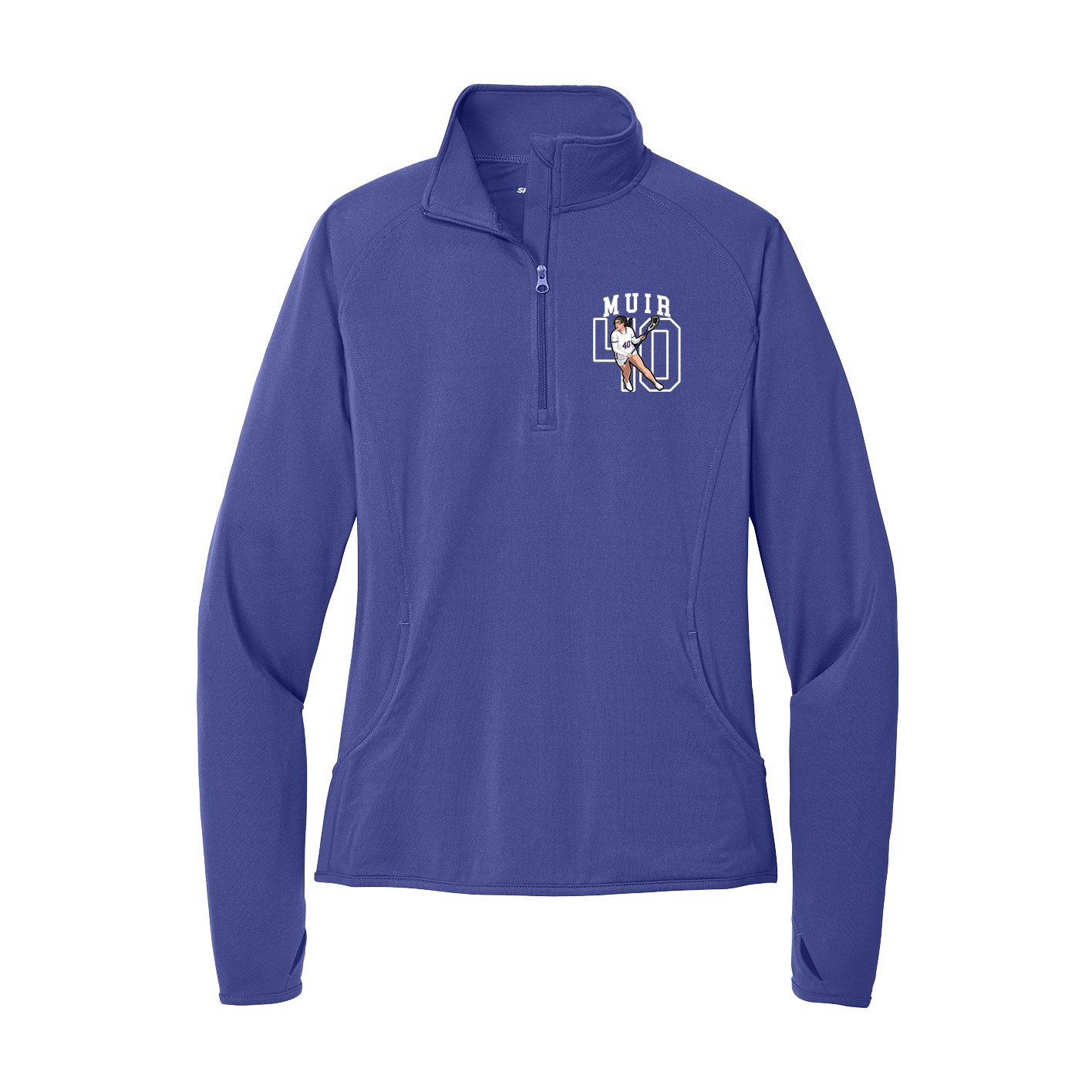 Women's Q-Zip Pullover — Shirsey in Purple