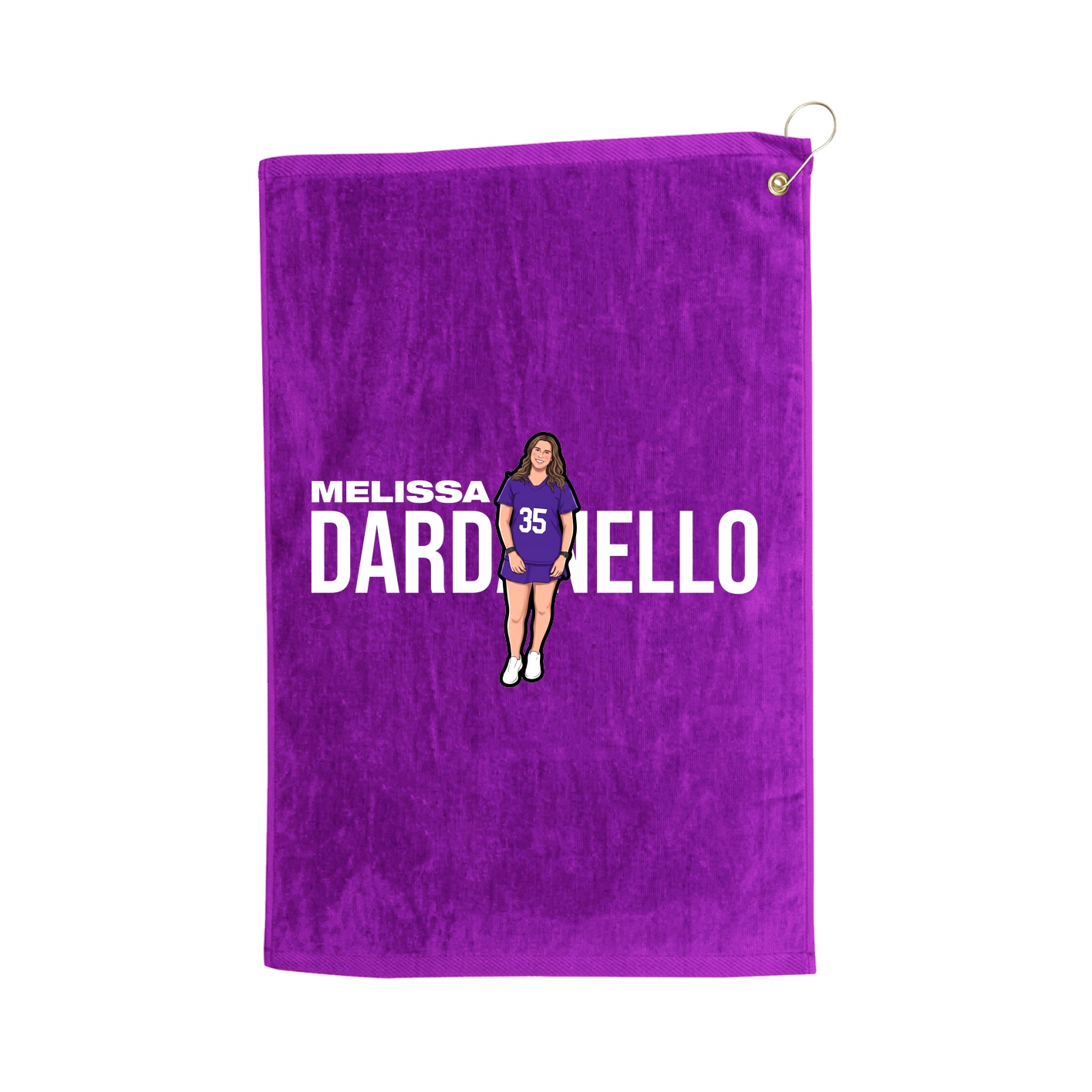 Golf Towel — Player Name in Purple