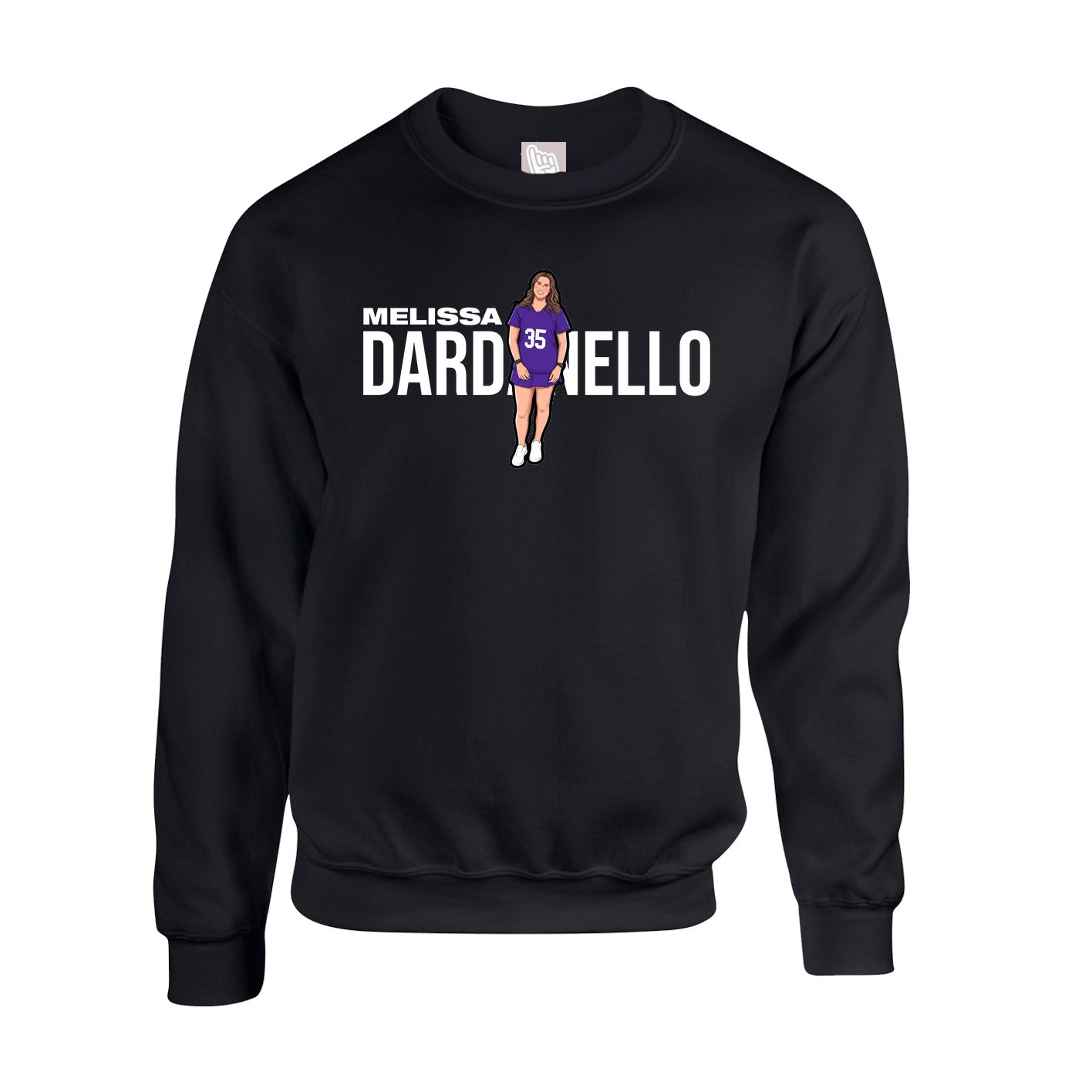 Fleece Crew — Player Name in Black