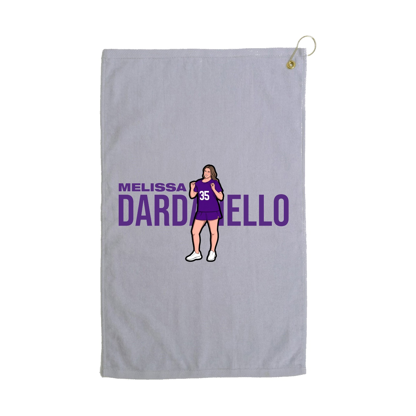 Golf Towel — Player Name in Grey